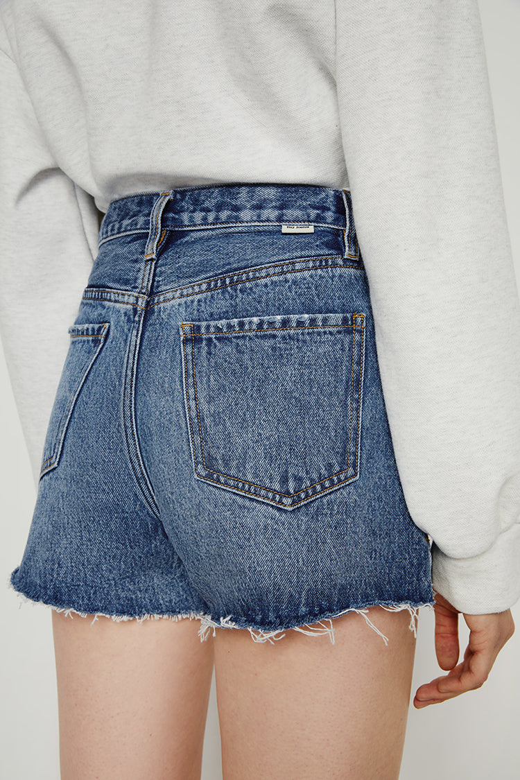 High Rise Mid-weight Denim Shorts HJ167 Hey Joanie