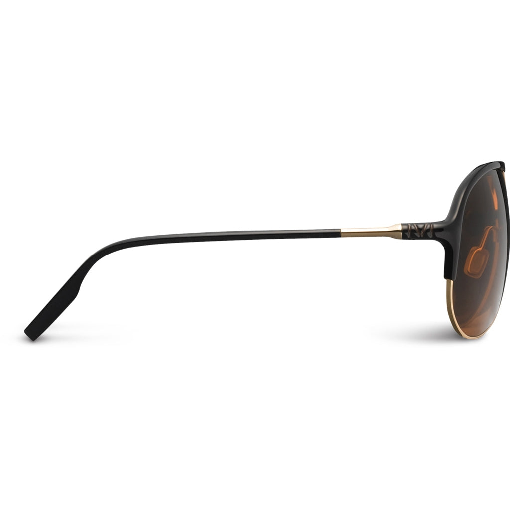 Division Polished Black-Gold/Bronze Aviator Eyewear IVI Vision