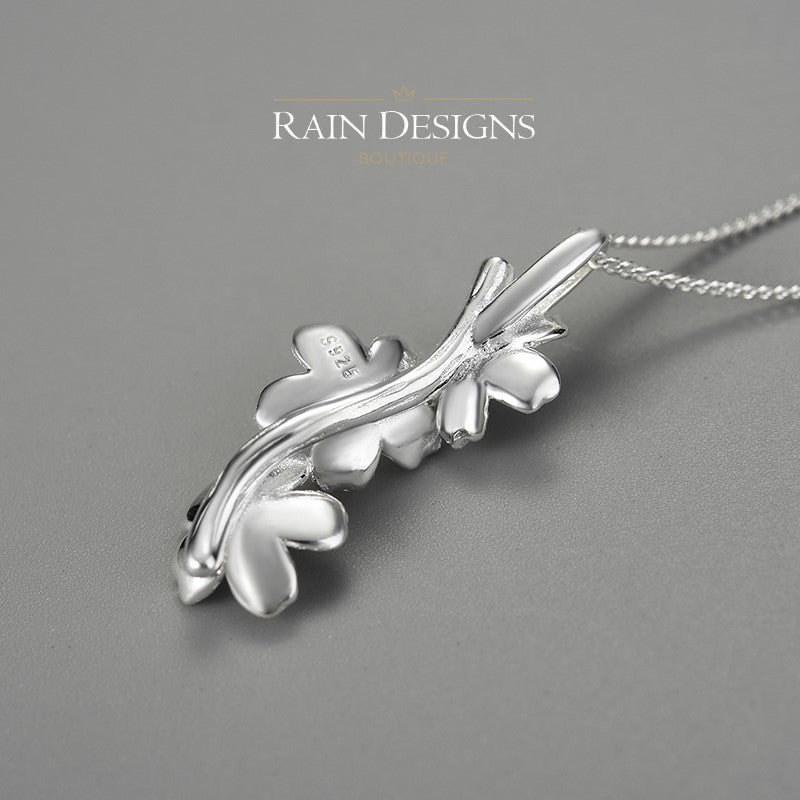 Forget-Me-Not Gold Plated Flower Necklace 925 Sterling Silver