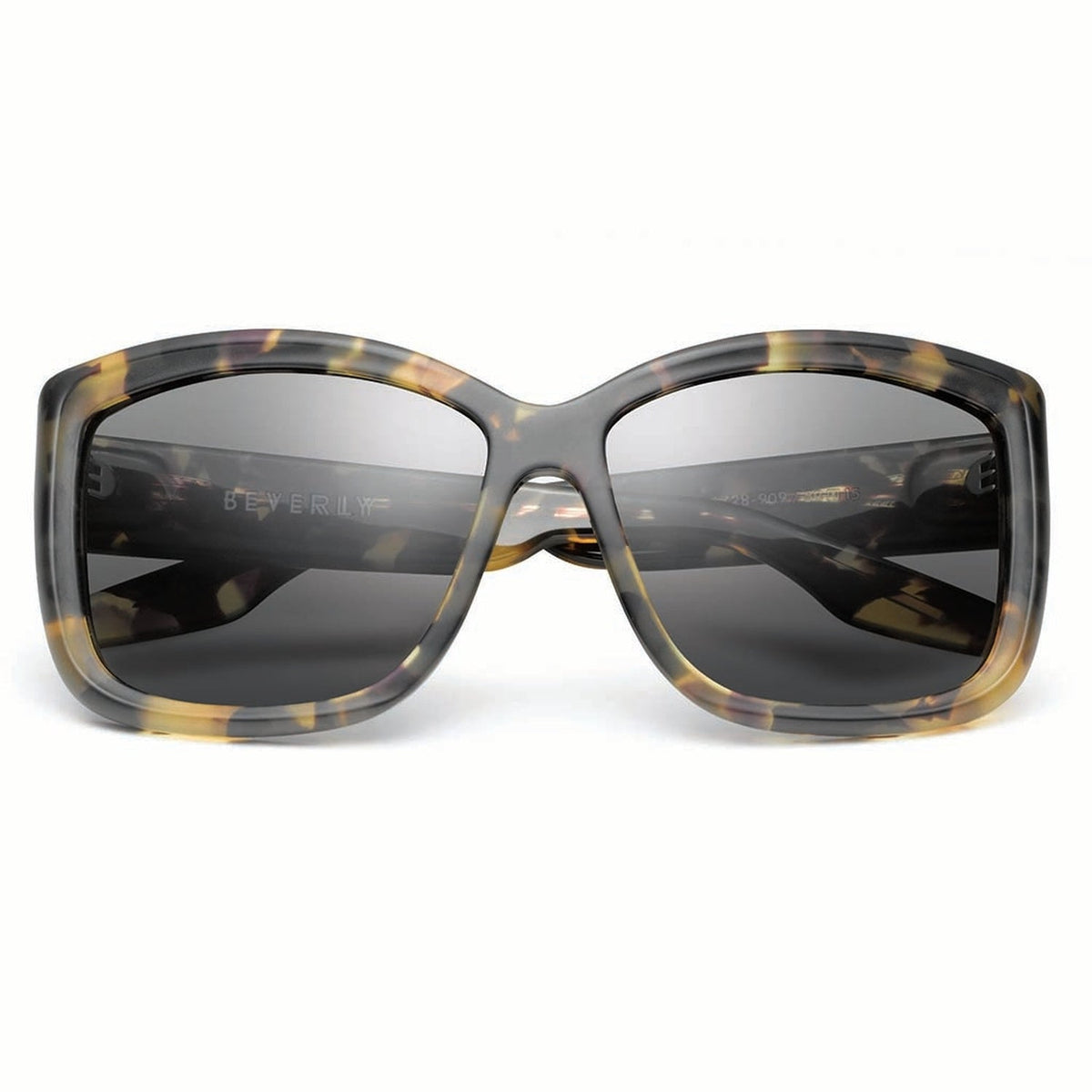Matte Black Marble Stone Grey Lens Sunglasses Beverly