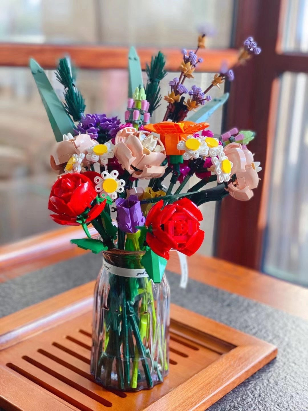 Flower Arrangement Assembling Building Block Toy