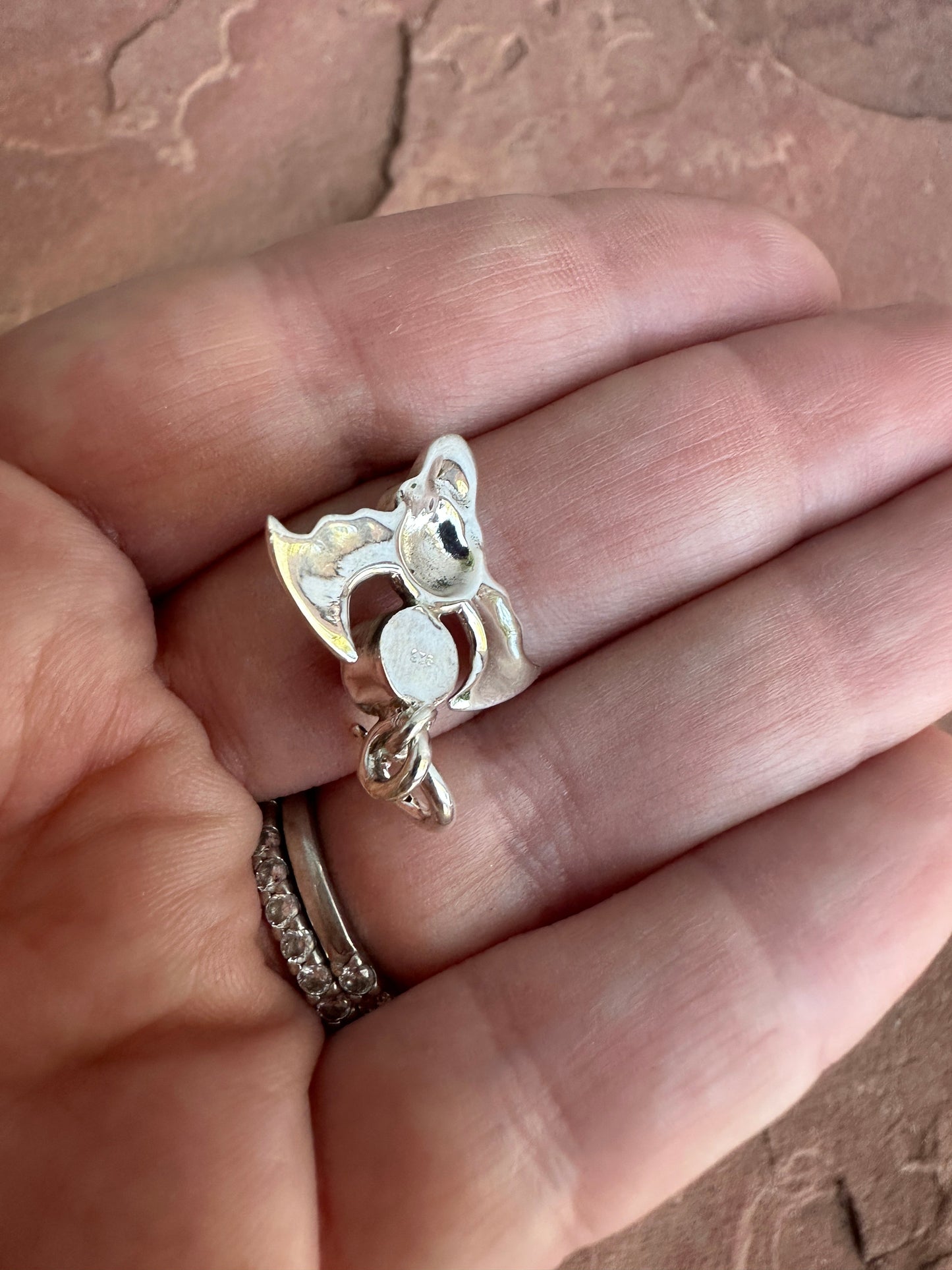 Sterling Silver Onyx Skull Charm Halloween Collection Nizhoni Traders LLC