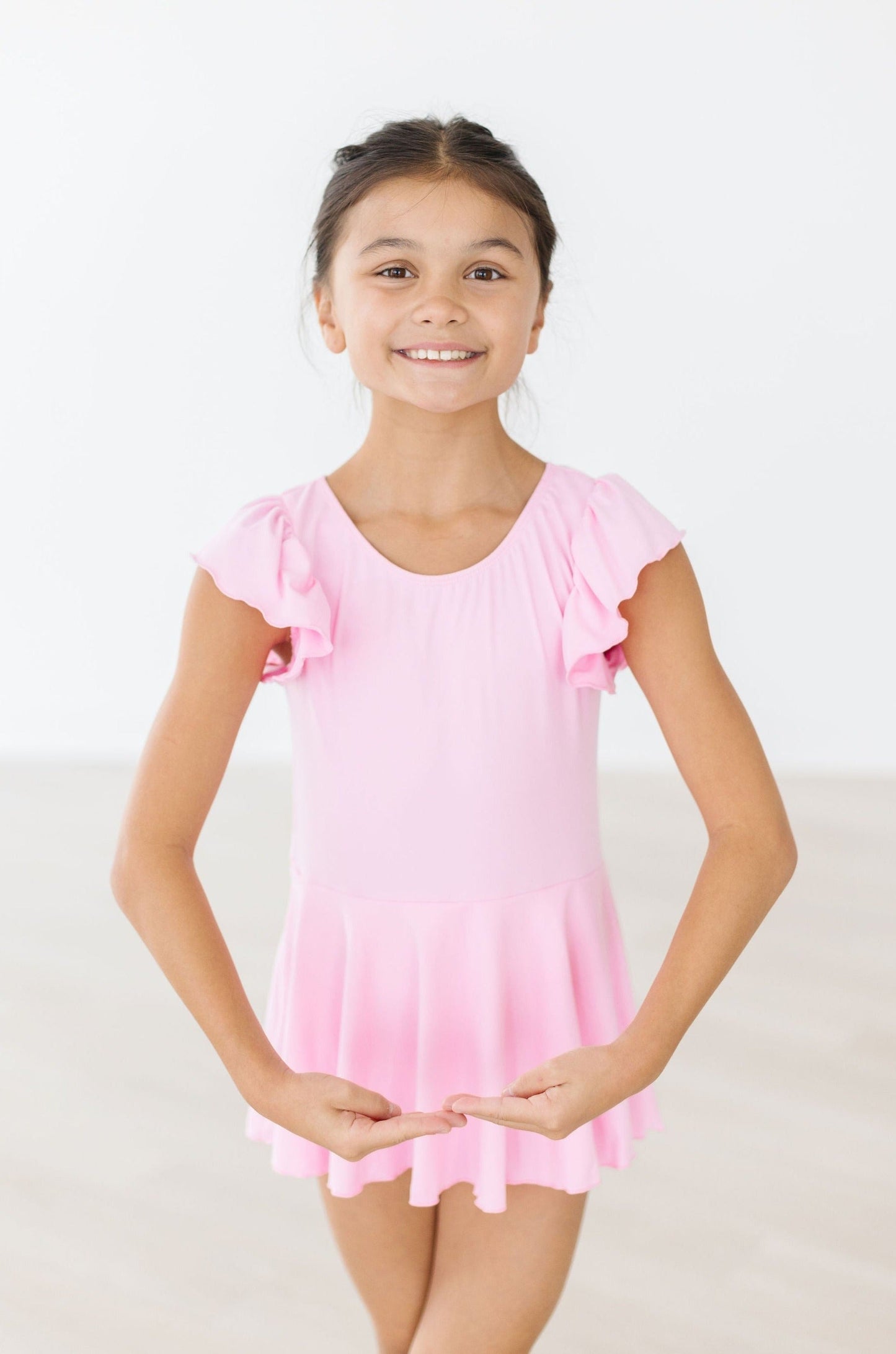 Bubblegum Pink Short Sleeve Twirl Leotard Mila & Rose