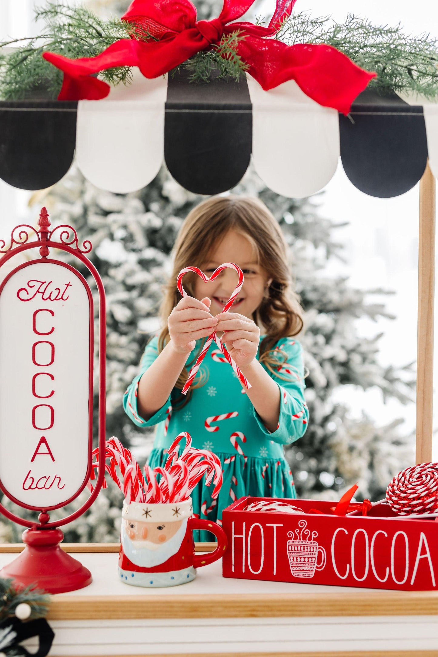 Christmas Candy 3/4 Sleeve Pocket Twirl Dress Mila & Rose