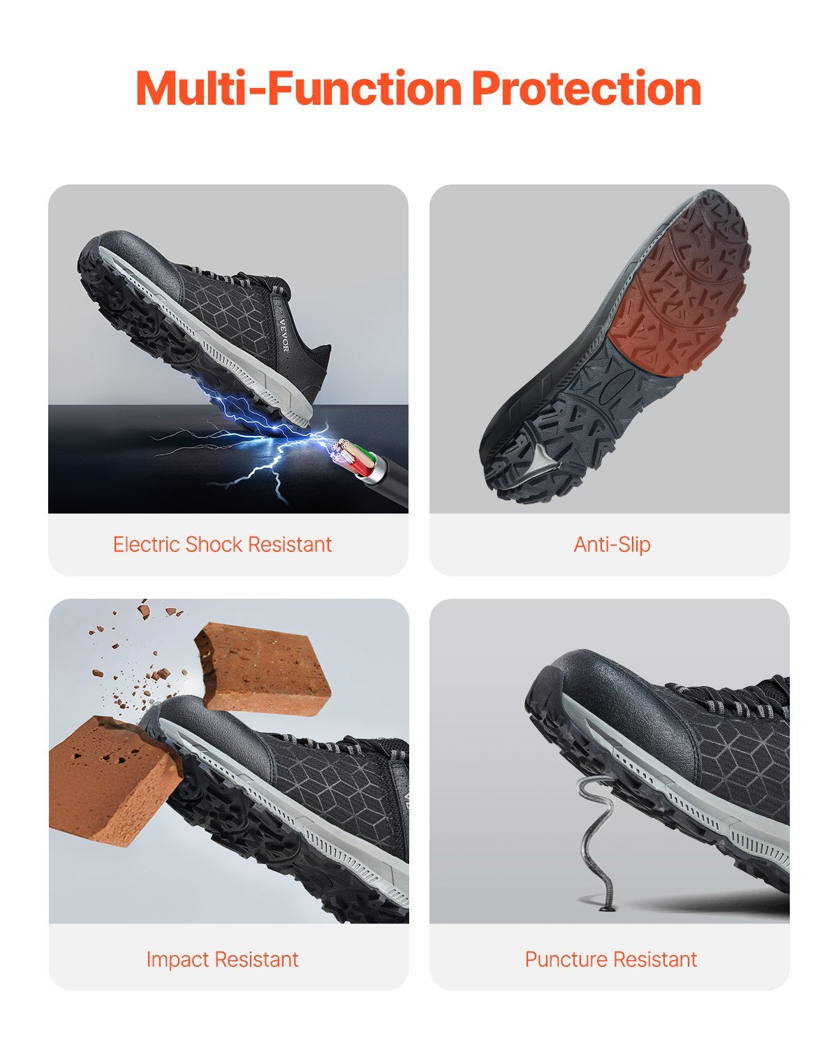 Athletic Steel Toe Wide Safety Sneakers