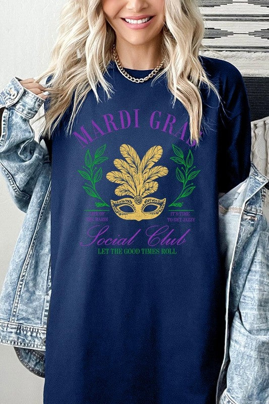 Mardi Gras Social Club Graphic Plus Heavy Cotton T