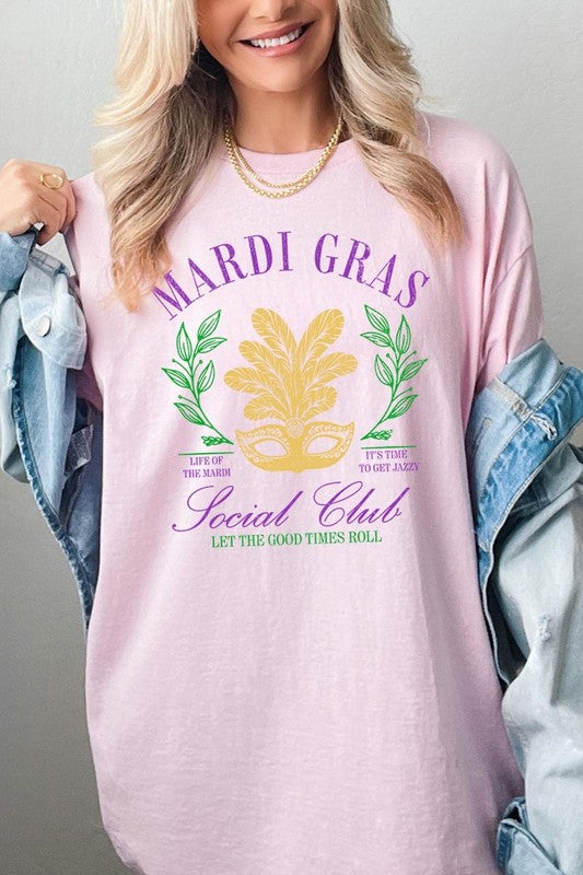 Mardi Gras Social Club Graphic Plus Heavy Cotton T