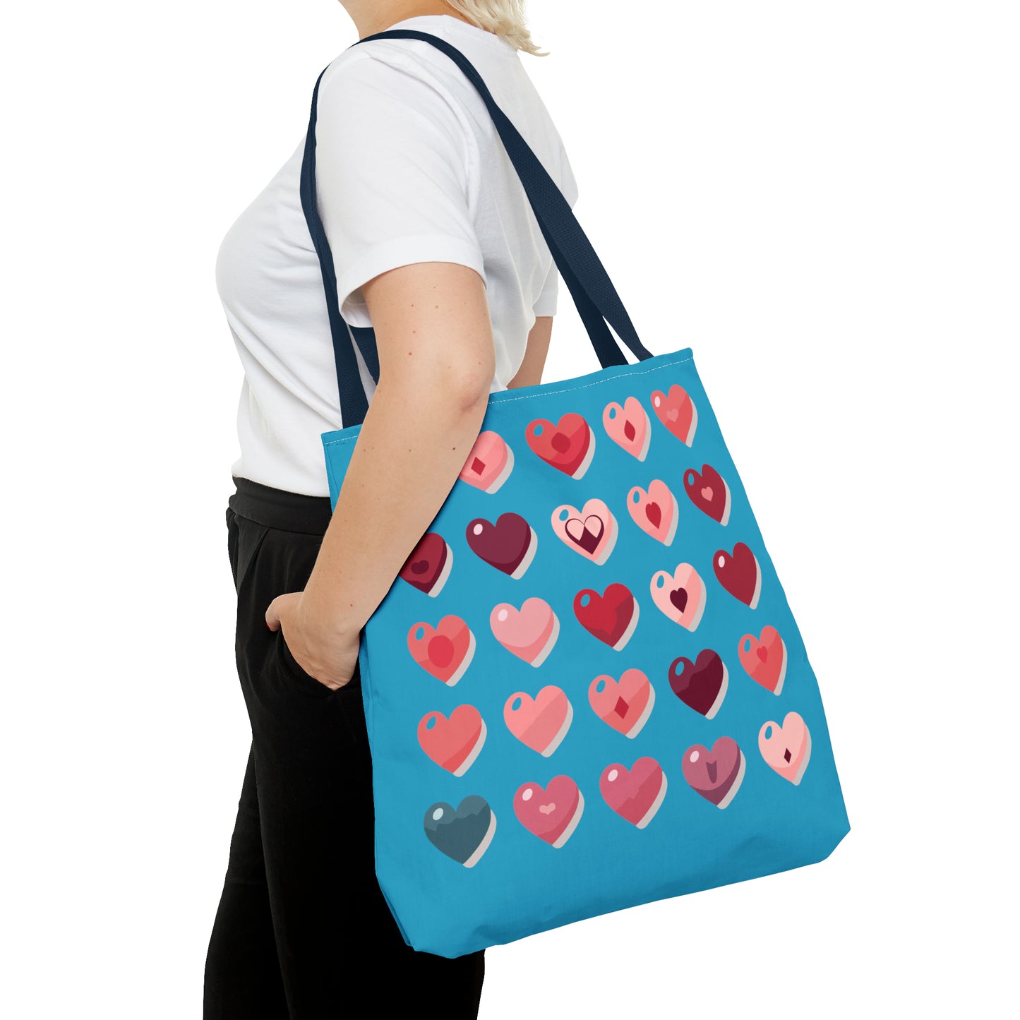 Valentine's Turquoise Tote Bag (AOP)