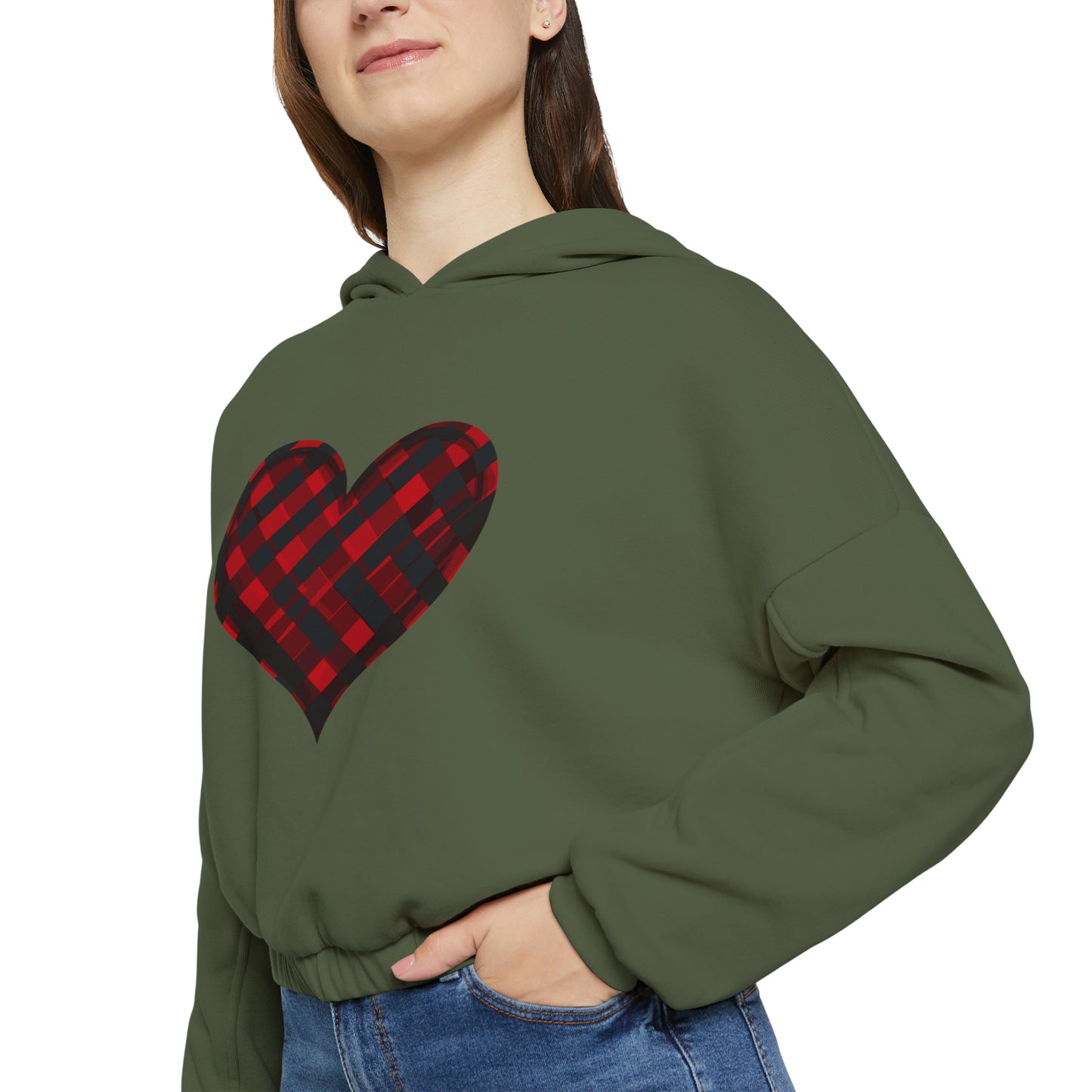 Valentine's best Gift, Women's Cinched Bottom Hoodie
