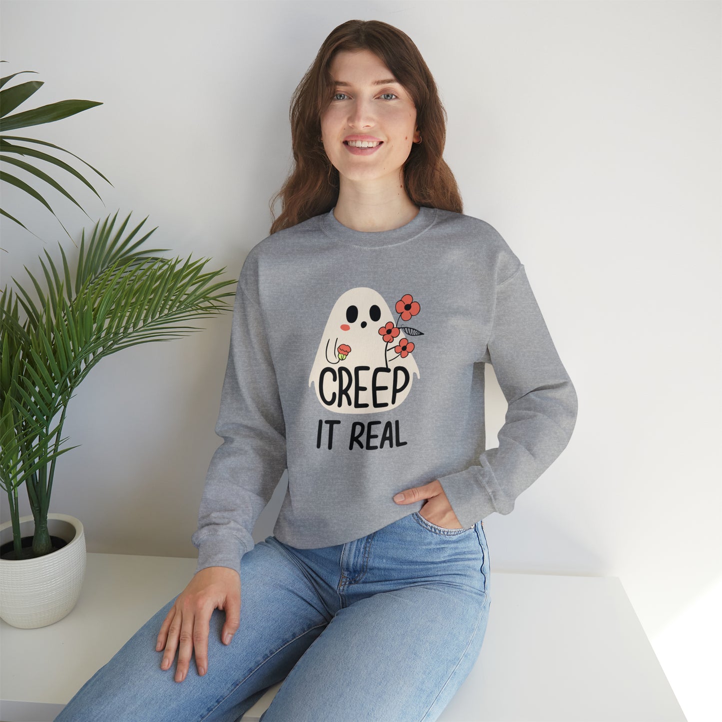 Creep It Real Spooky Sweatshirt, Spooky Season Halloween Sweatshirt, Halloween Costume, Spooky Sweatshirt, Halloween Gifts