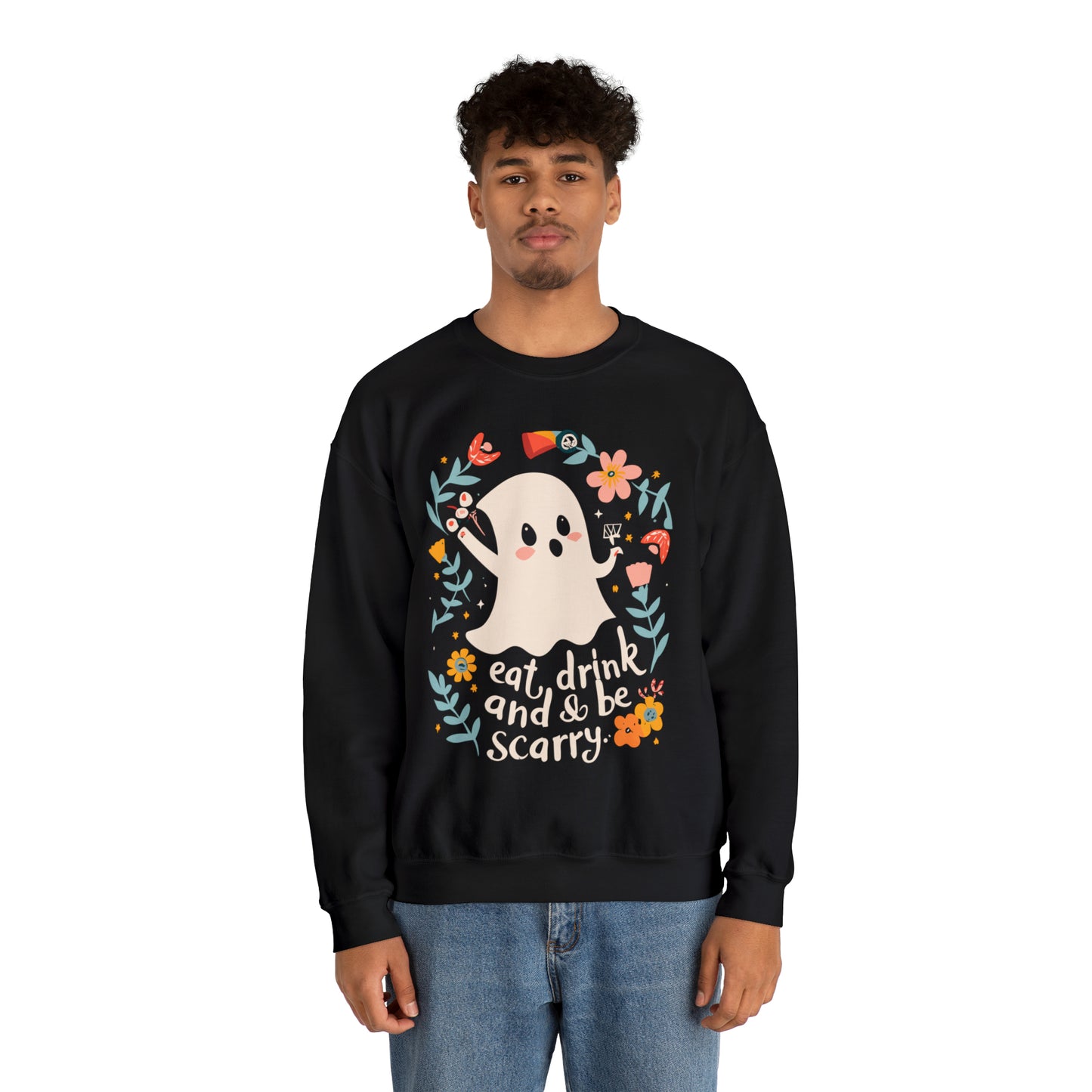 Spooky Eat, Drink and Scary Halloween Sweatshirt, Spooky Season Halloween Sweatshirt, Halloween Costume, Spooky Sweatshirt, Halloween Gifts