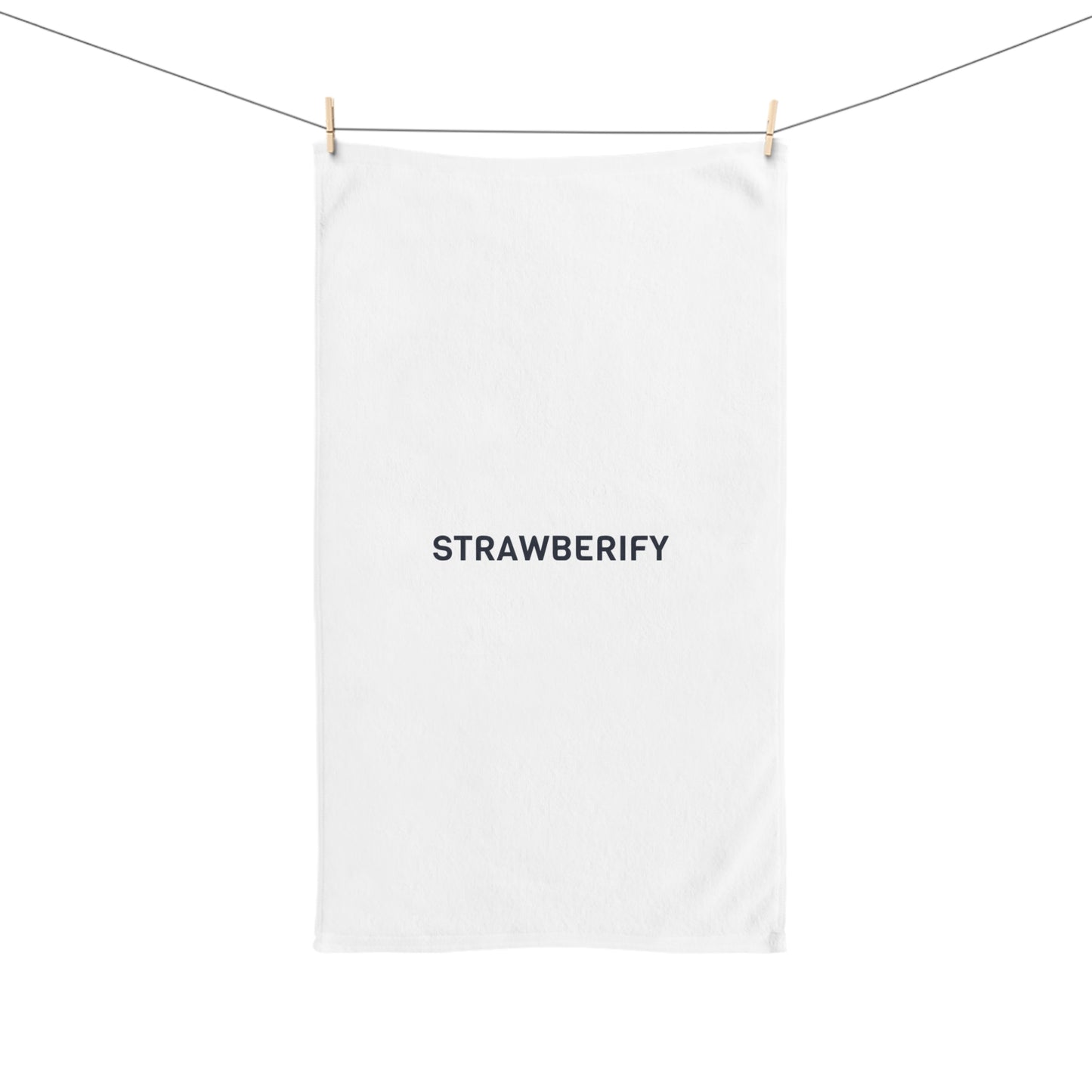 Stylish Hand Towel - 'Strawberify' Motivational Design