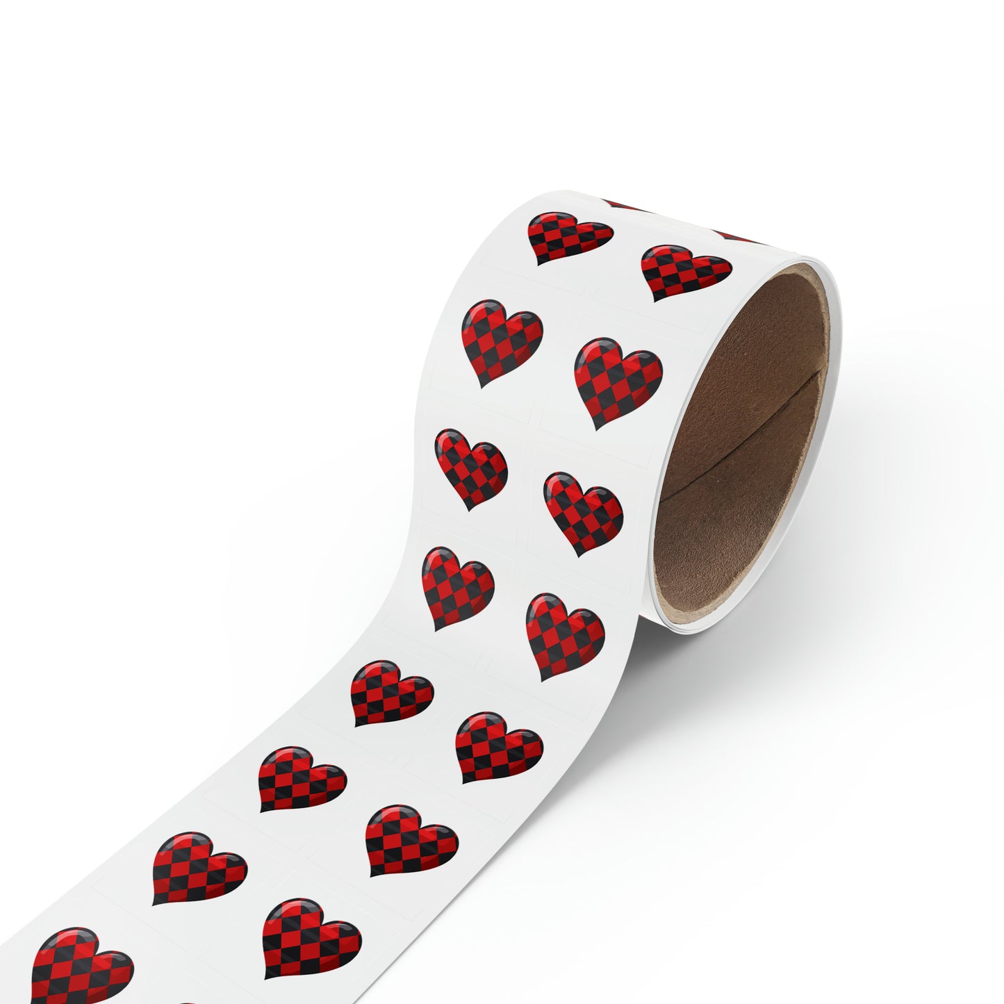 Valentine's heart shape Square Sticker Label Rolls