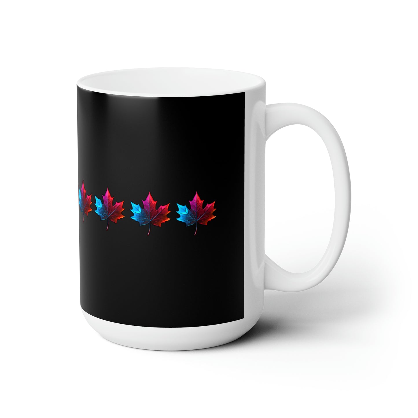Canada Maple Leaf design black Christmas Ceramic Mug 15oz