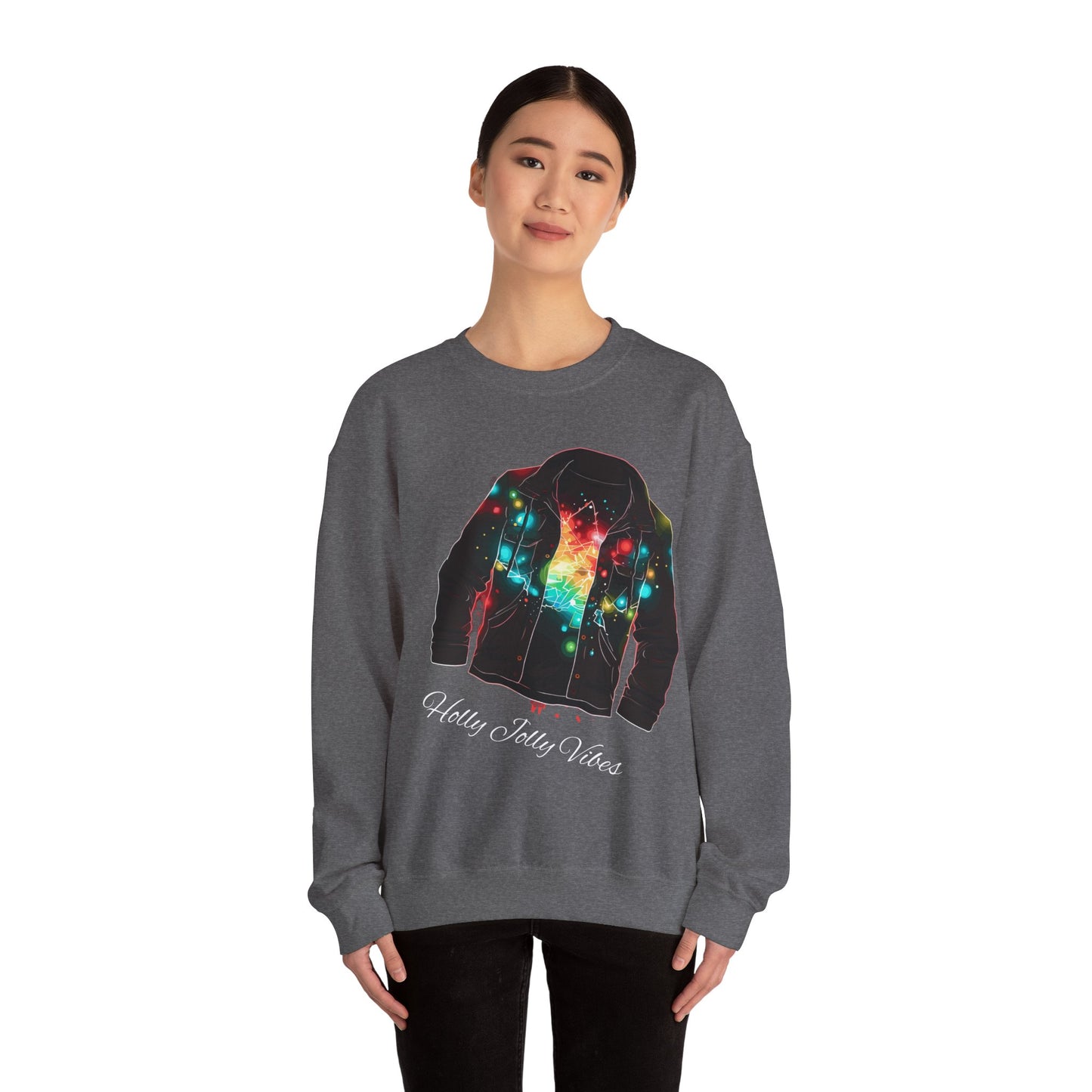 Holly Jolly Vibes Christmas Shirt Unisex Sweatshirt Gildan