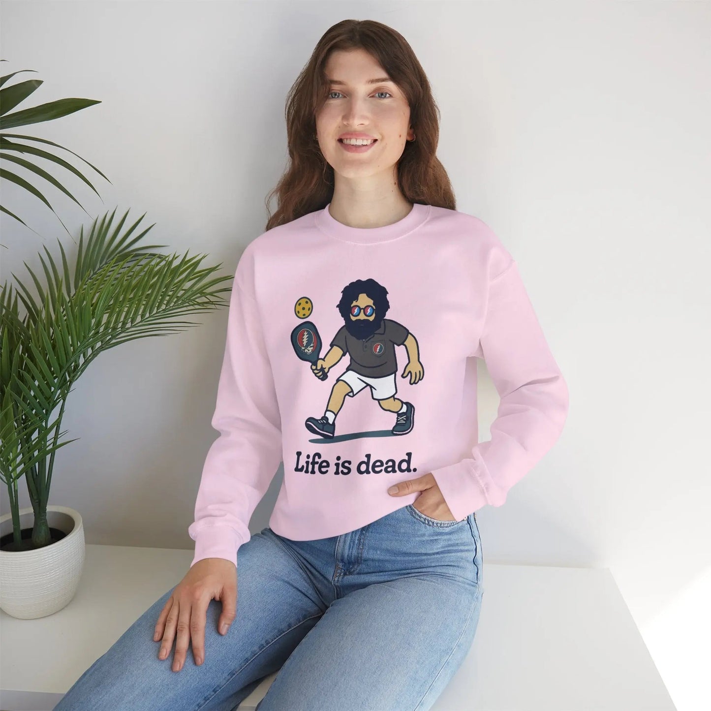Jerry's in A Pickle | Life is dead. Crewneck Sweatshirt