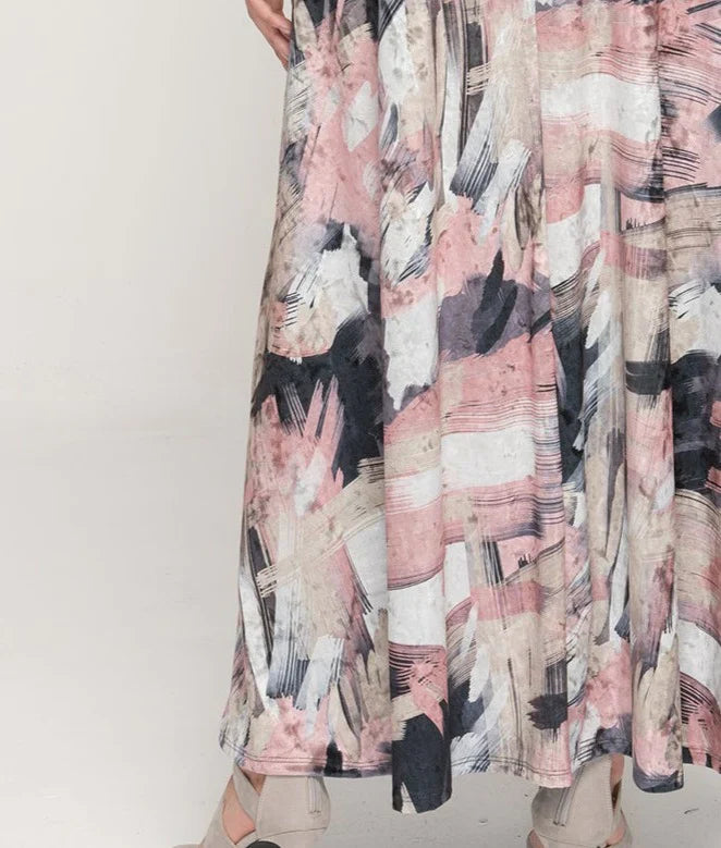 Maxi Dress Belted Textured Velvet Maxi Dress KMW