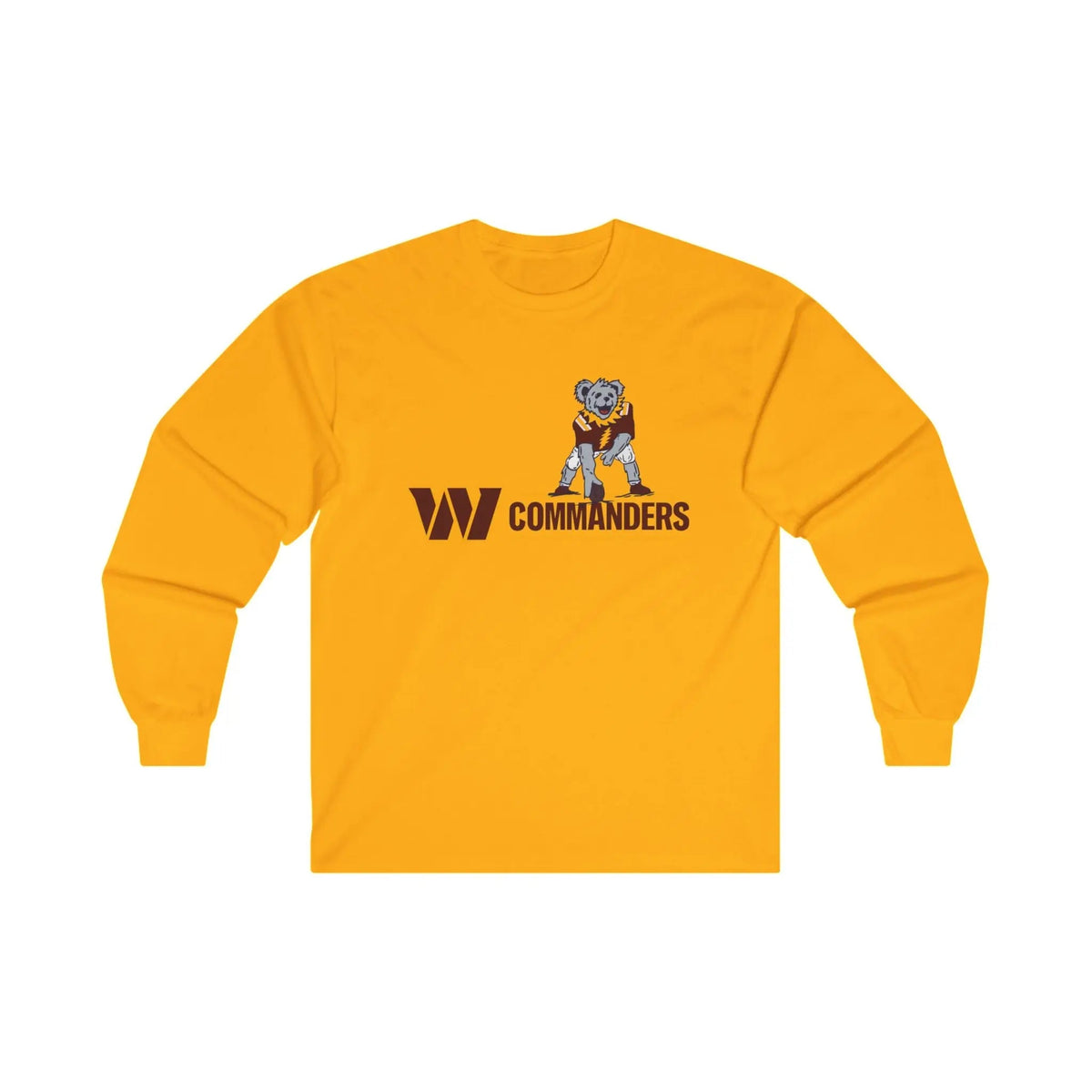 Washington Commanders Dancing Bear Long Sleeve Tee Ultra-Cotton The Gridiron Collection