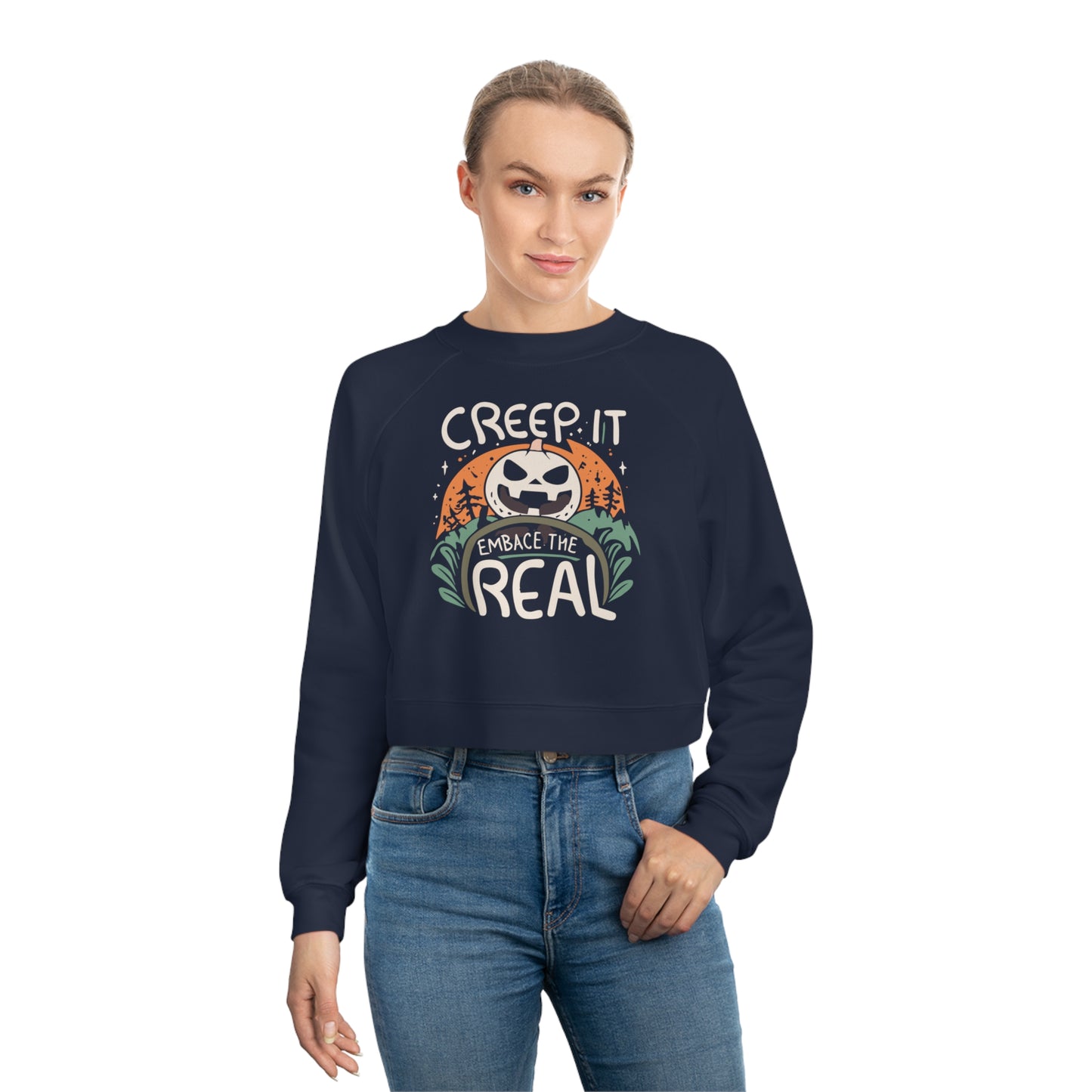 Creep It Real Halloween Sweatshirt, Unique Mushroom Costume & Spooky Season Halloween Sweatshirt