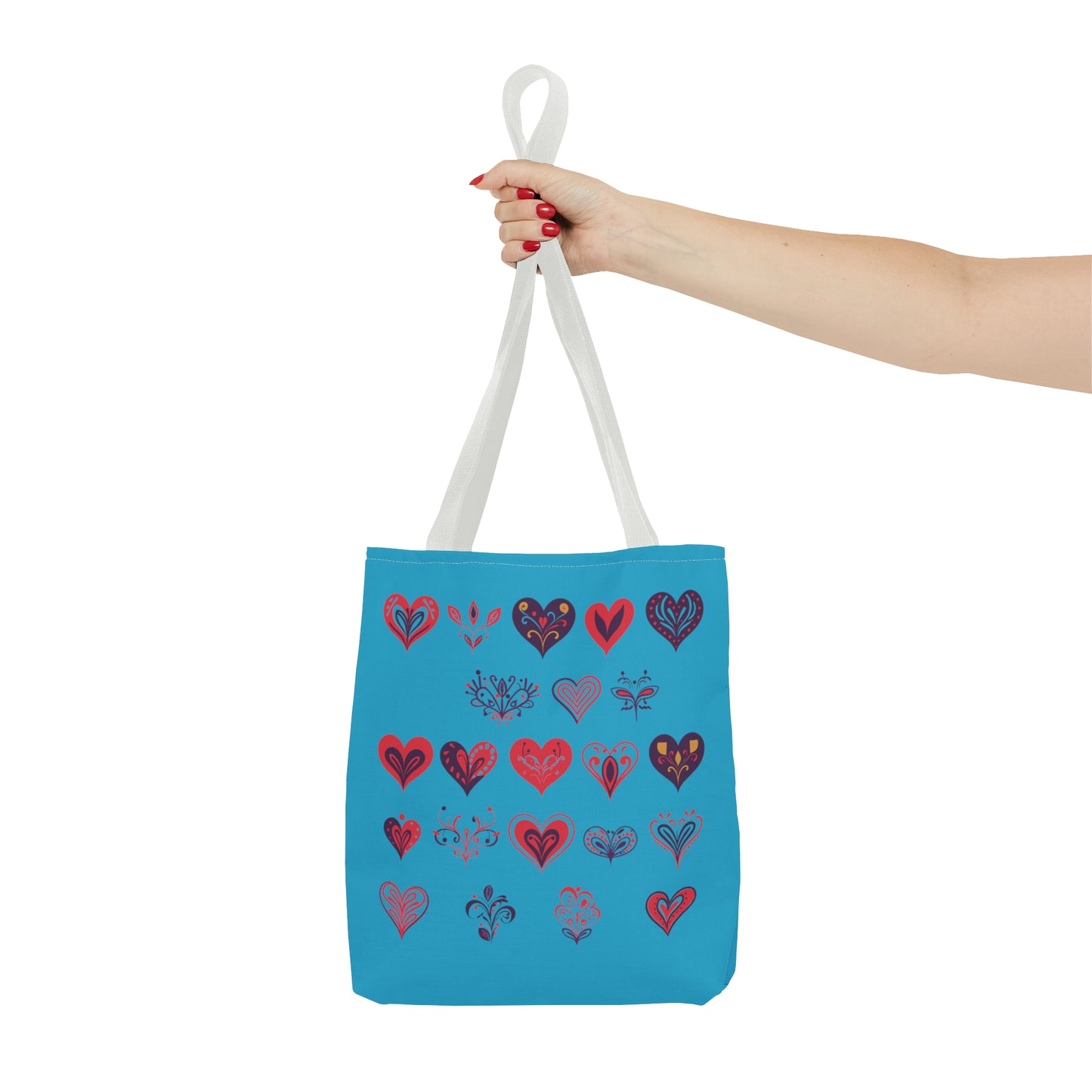 Valentine's Turquoise Tote Bag (AOP)