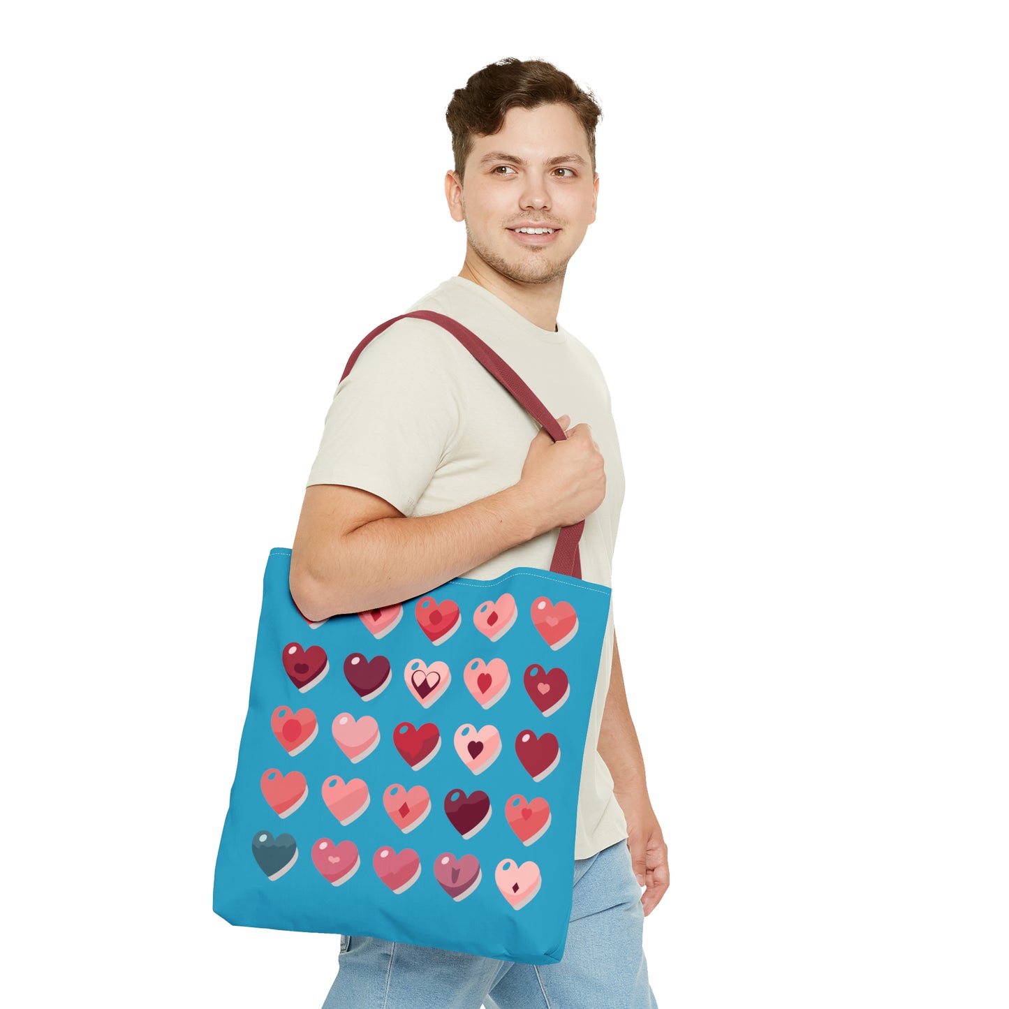 Valentine's Turquoise Tote Bag (AOP)