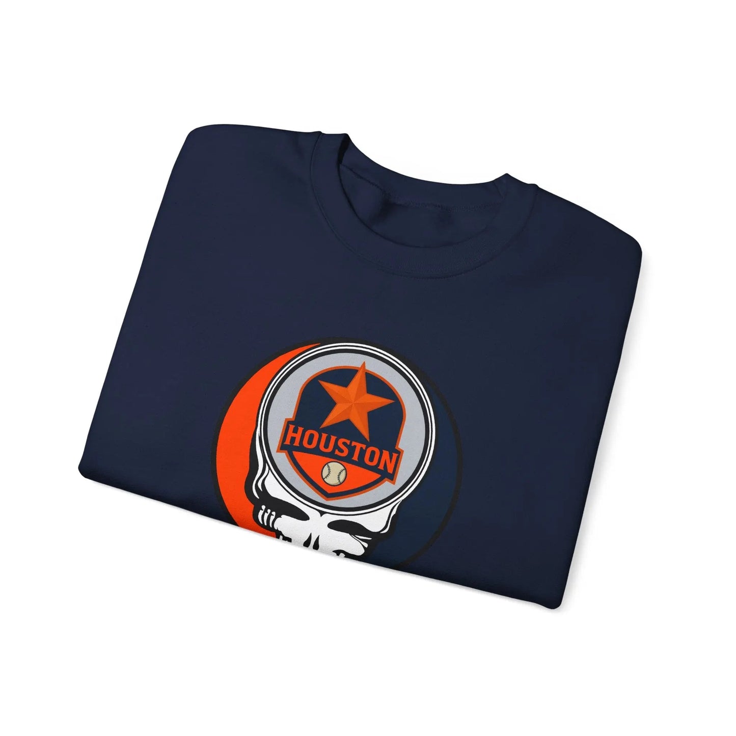 Grateful Dead Houston Baseball Edition Stealie Crewneck Sweatshirt MLB