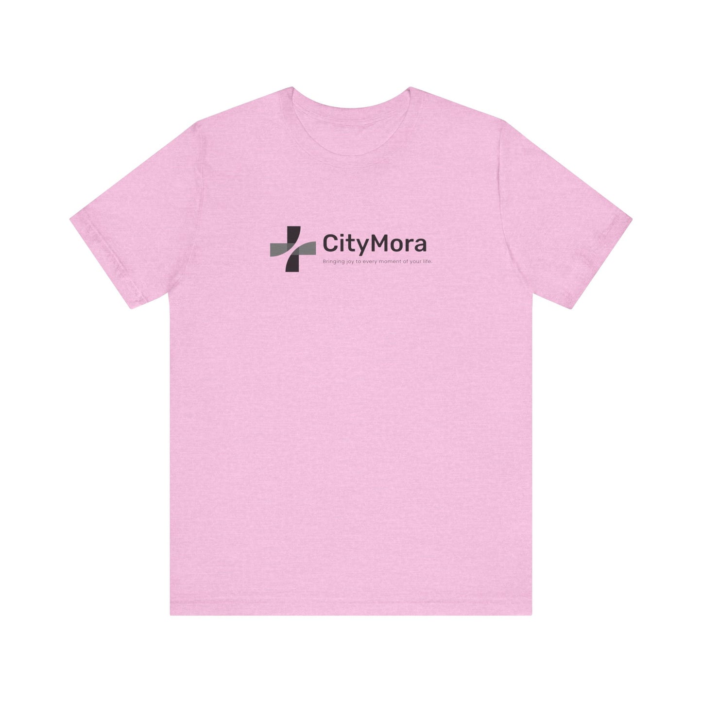 Casual Unisex Tee - 'CityMora' Motivational Short Sleeve Shirt - Black