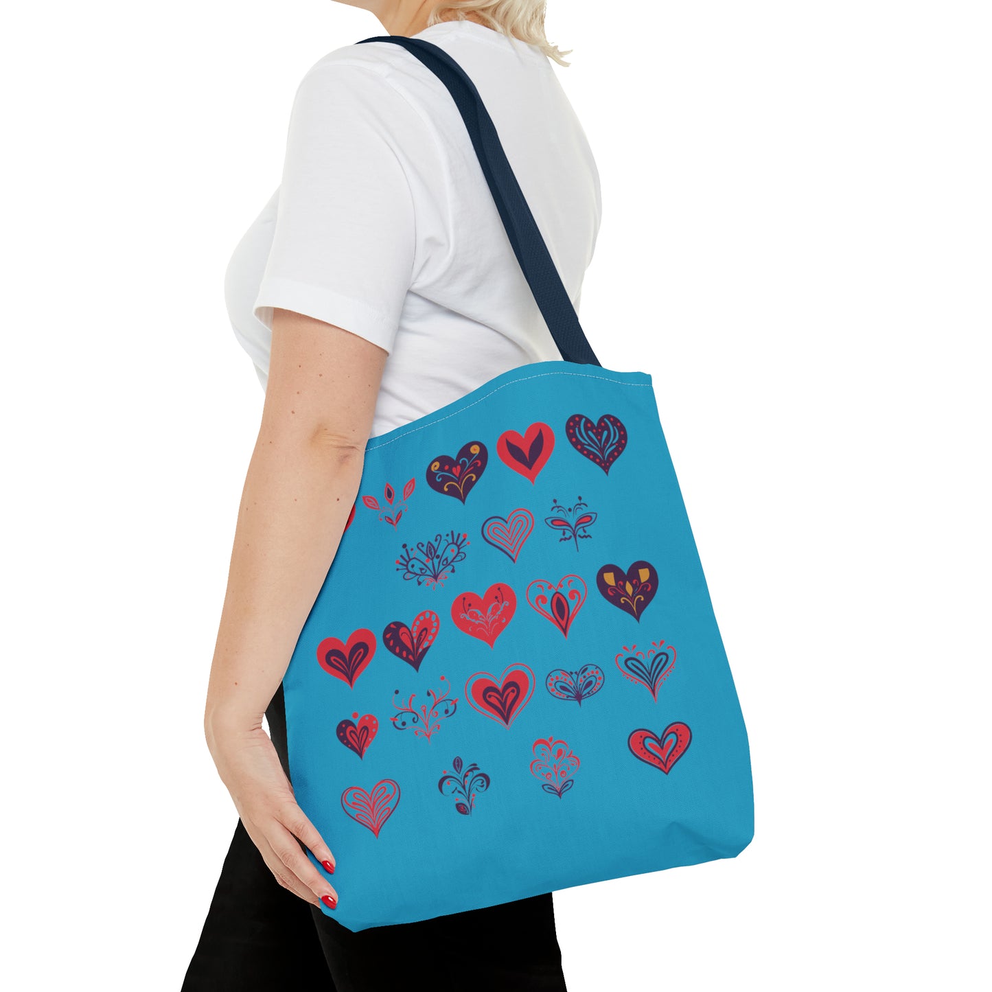 Valentine's Turquoise Tote Bag (AOP)