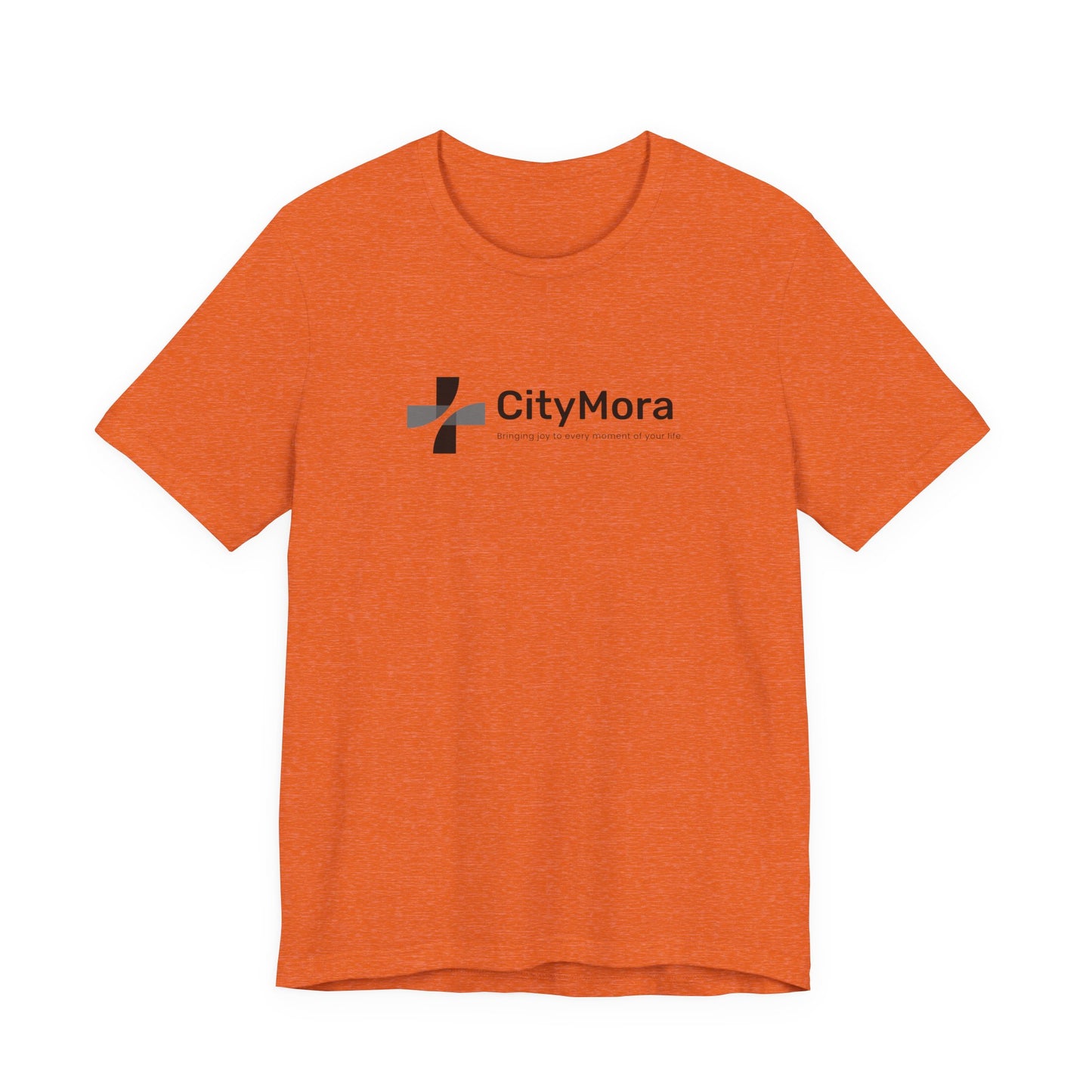 Casual Unisex Tee - 'CityMora' Motivational Short Sleeve Shirt - Black