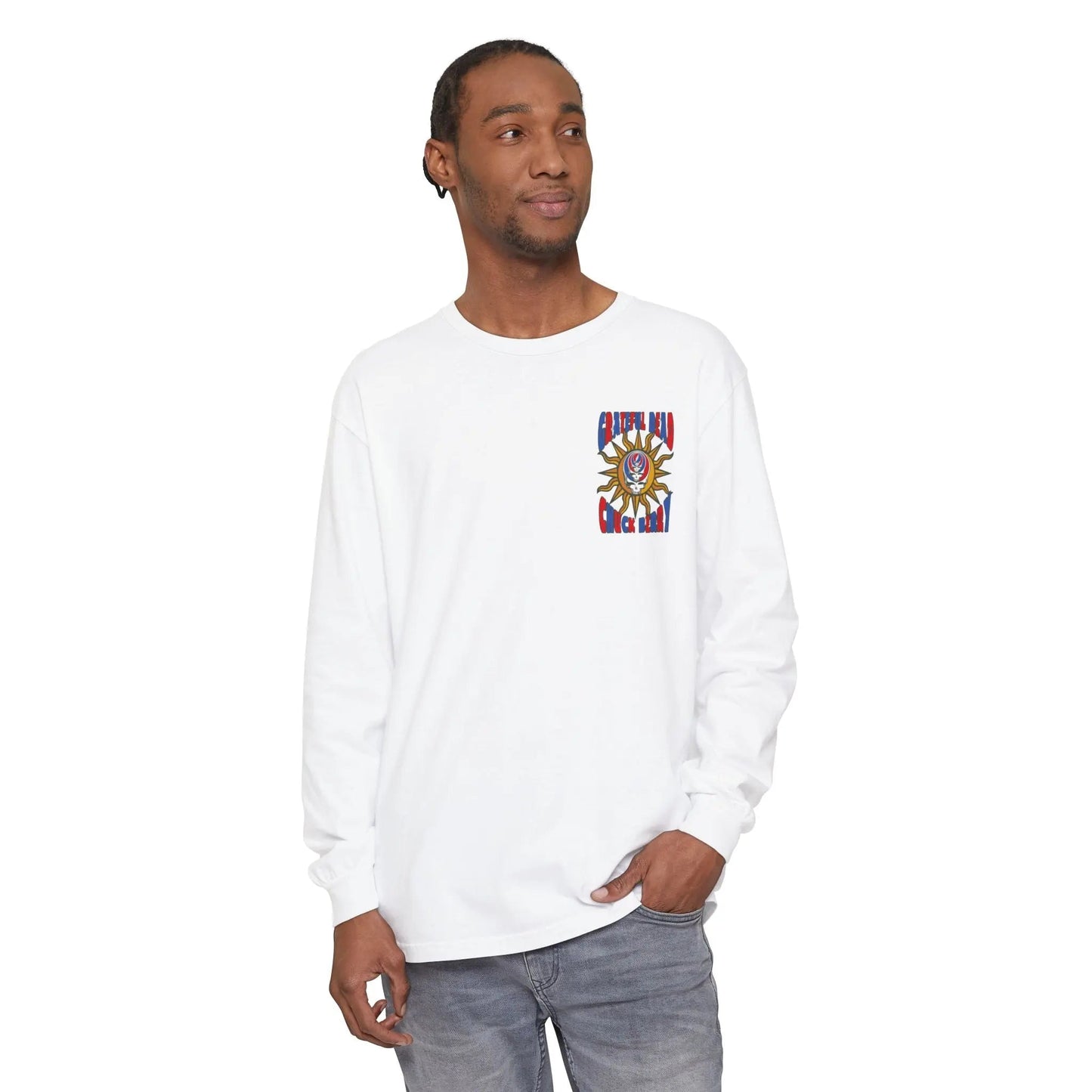 Grateful Dead and Chuck Berry Two-Sided Garment-Dyed Long Sleeve Tee Vineyard Collection