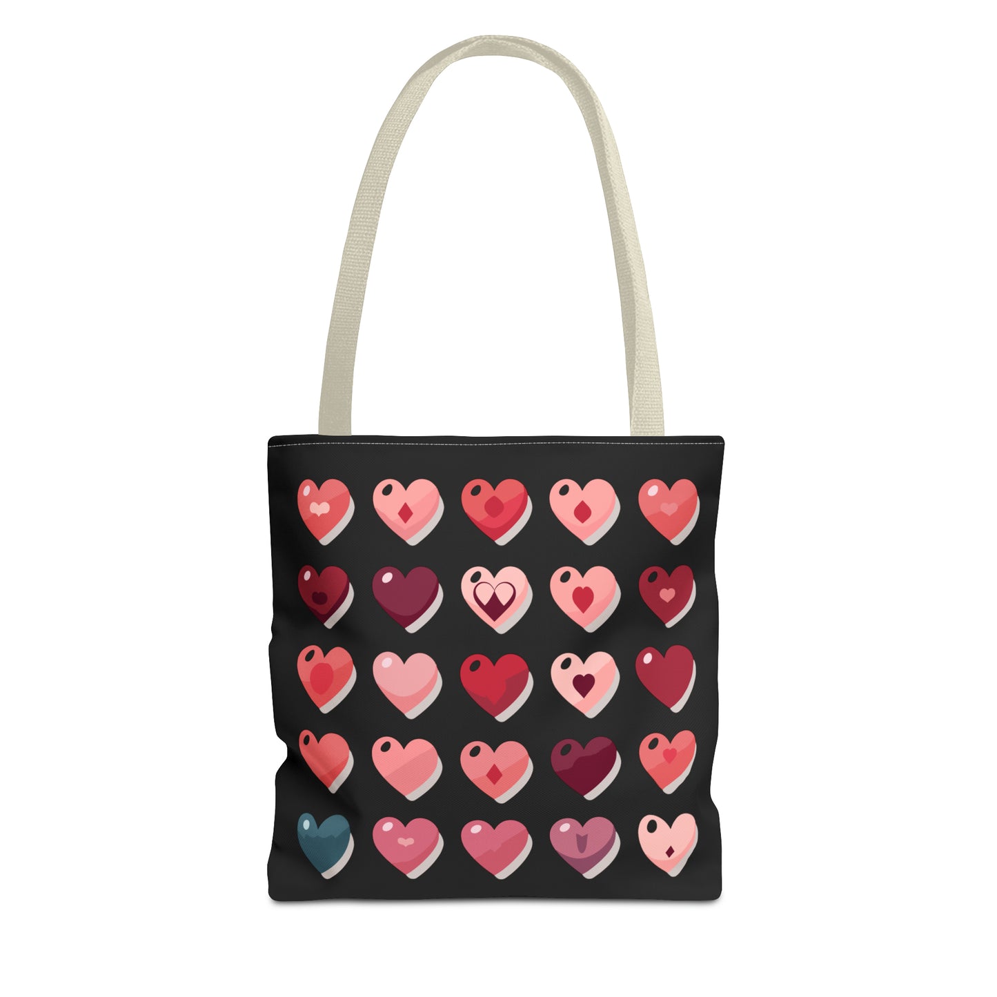 Valentine's black Tote Bag (AOP)