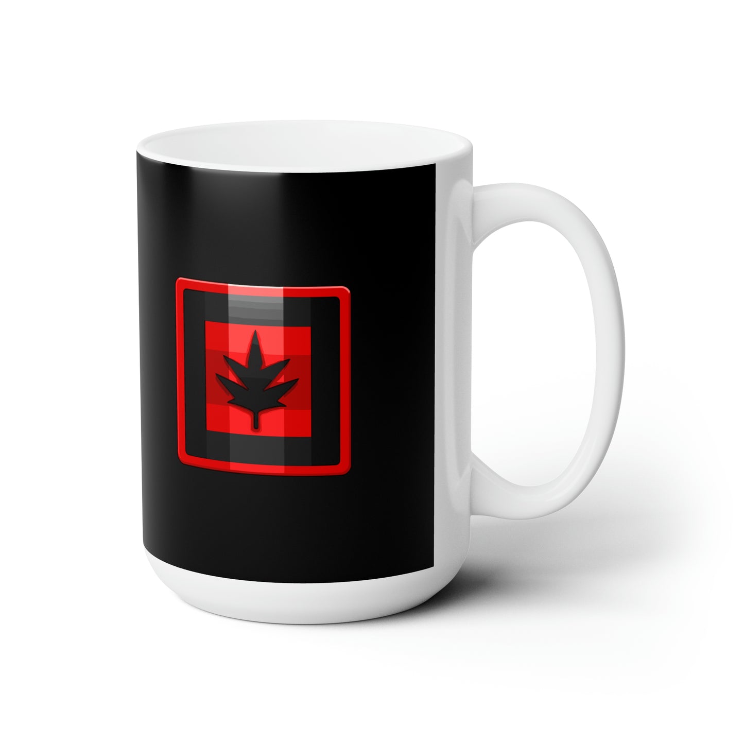 Black color with Canada maple leaf Christmas Ceramic Mug 15oz