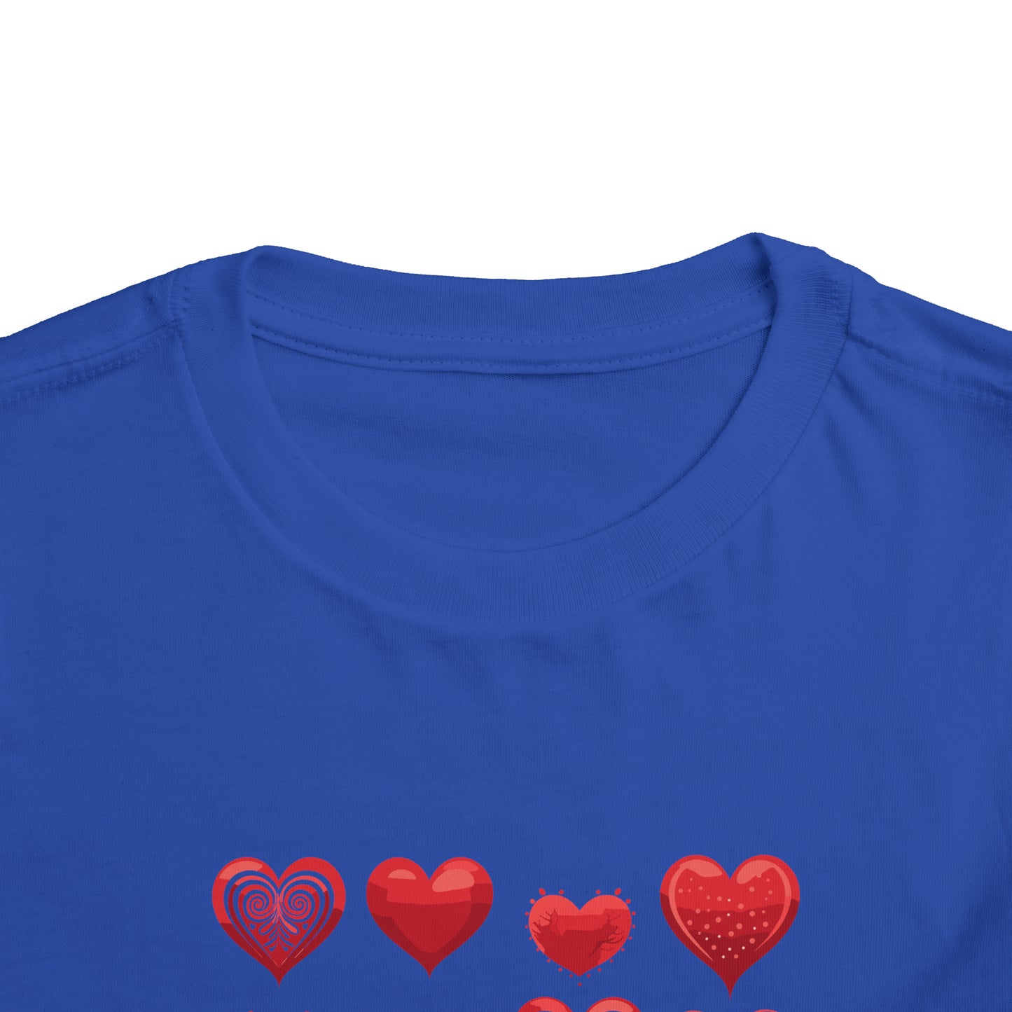 Red hearts shape design Toddler Short Sleeve Tee