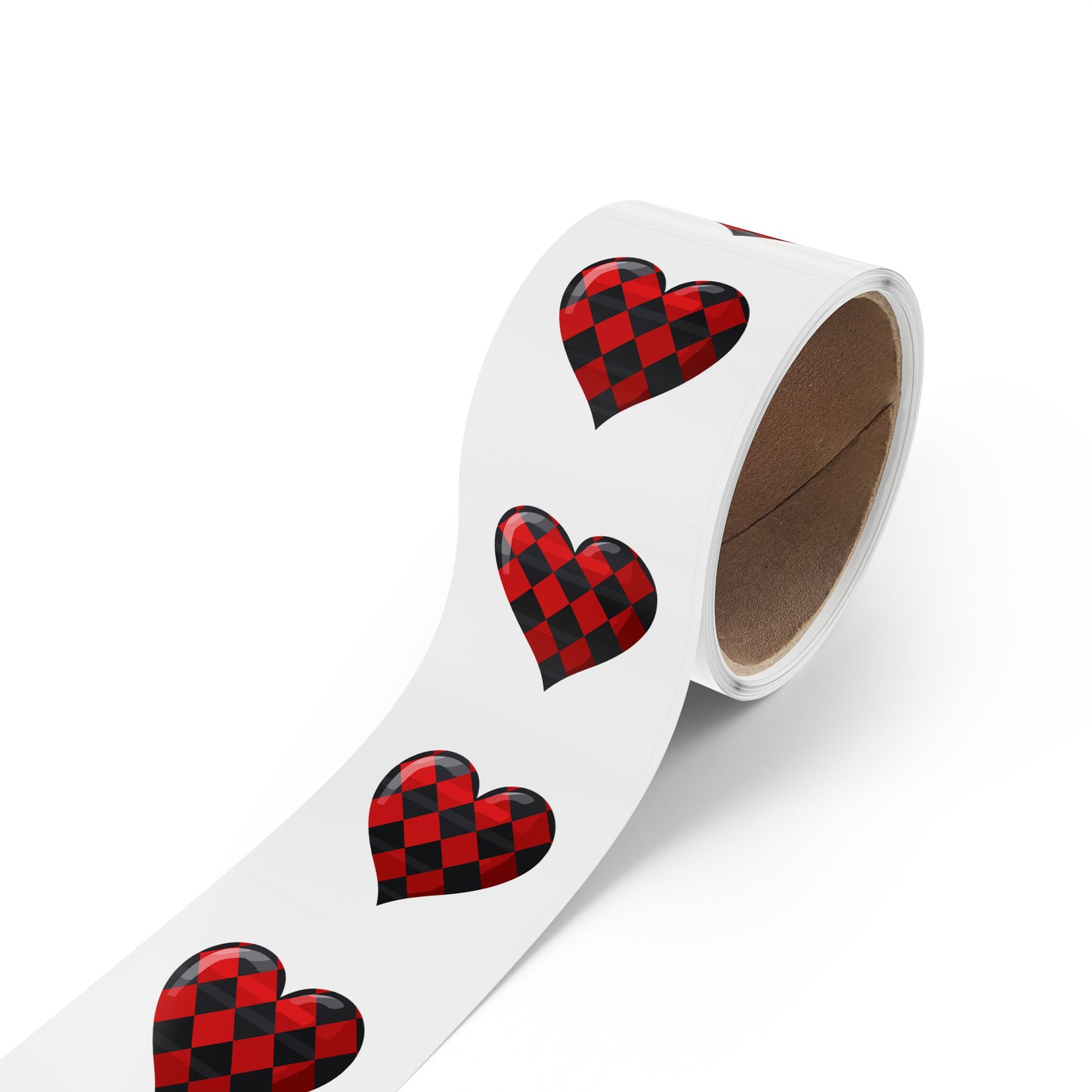 Valentine's heart shape Square Sticker Label Rolls