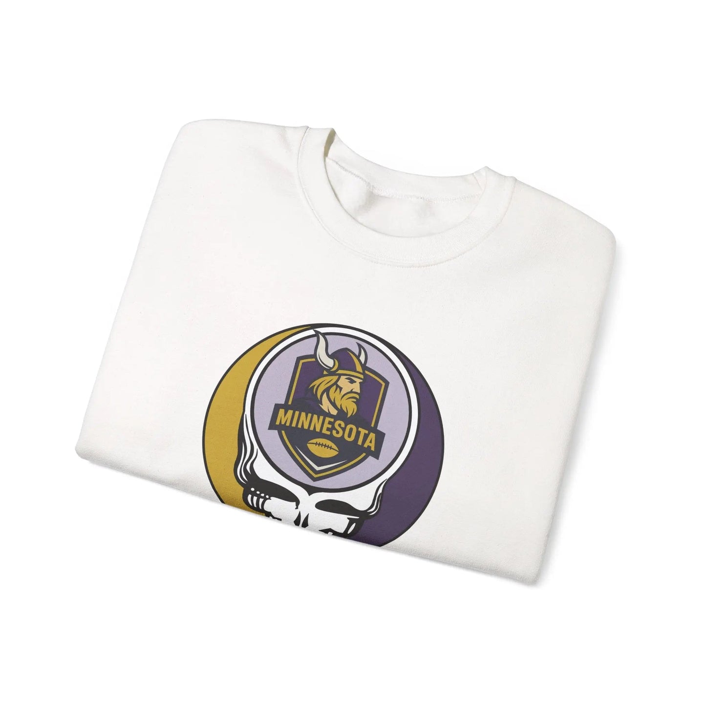 Minnesota Vikings Grateful Dead Stealie Heavy Blend Crewneck Sweatshirt