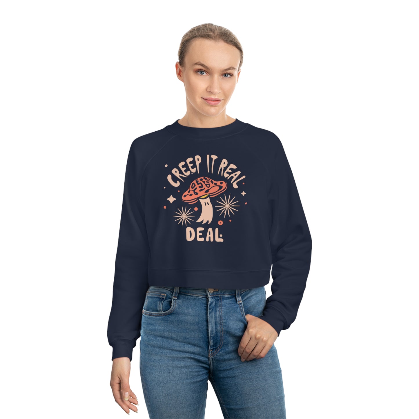 Creep It Real Deal Halloween Sweatshirt, Unique Mushroom Costume & Spooky Season Halloween Sweatshirt