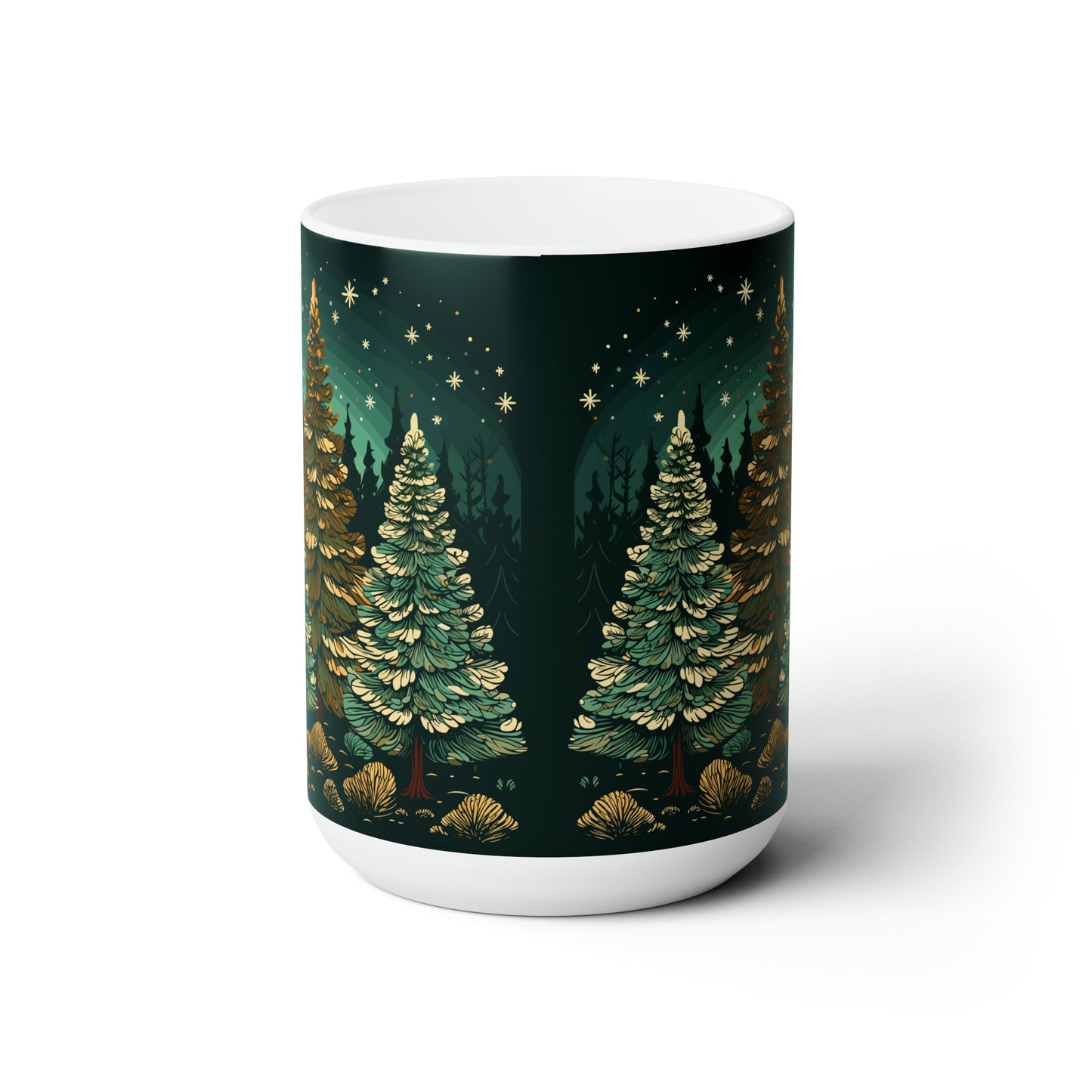 Christmas tree design holiday vibes Ceramic Mug15oz