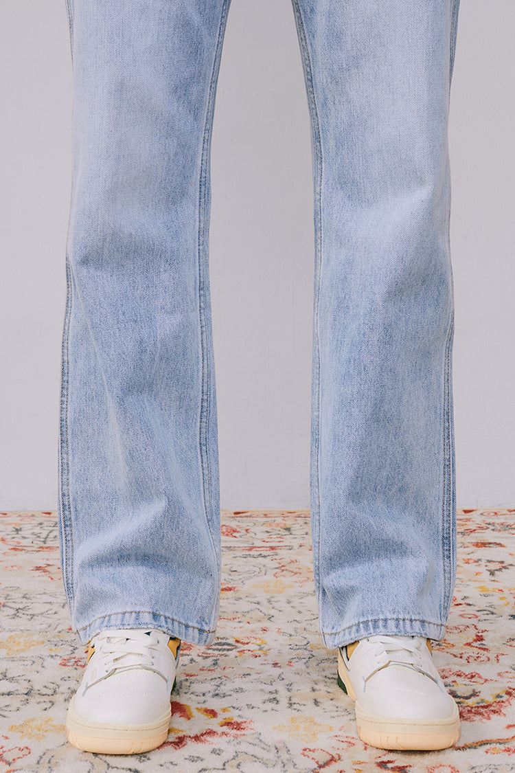 Mid-weight Denim High-rise Overalls Just For Fun HJ101