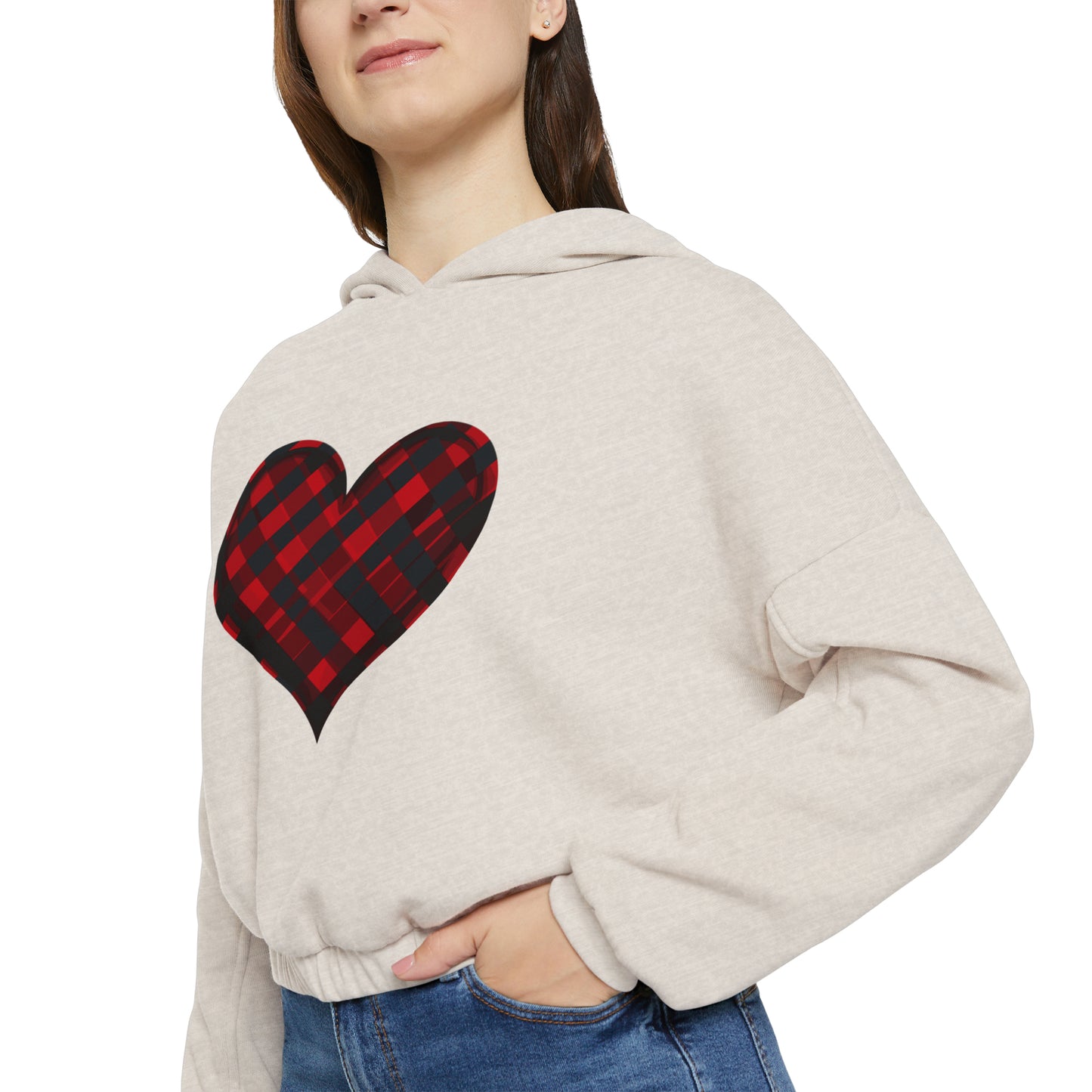 Valentine's best Gift, Women's Cinched Bottom Hoodie