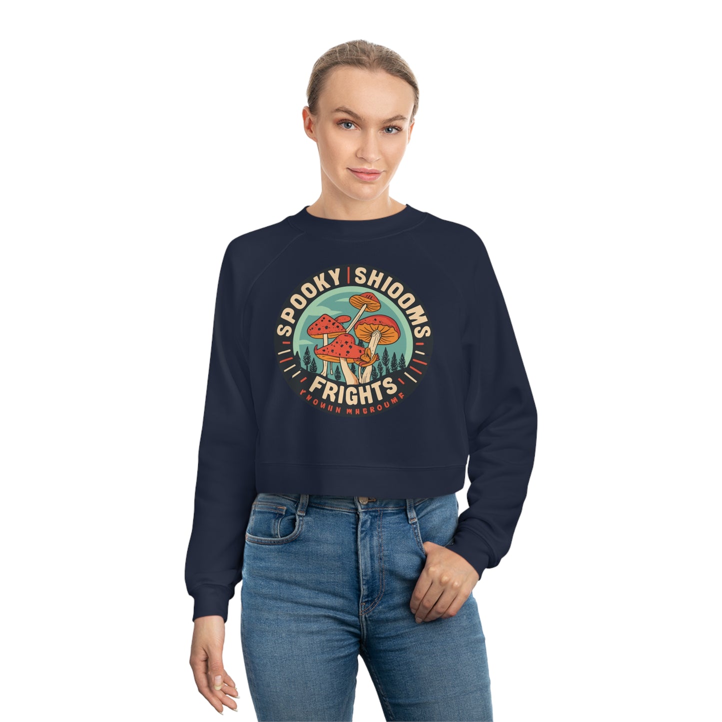 Spooky Shrooms: Fungi Frights Sweatshirt, Unique Mushroom Costume & Spooky Season Halloween Sweatshirt