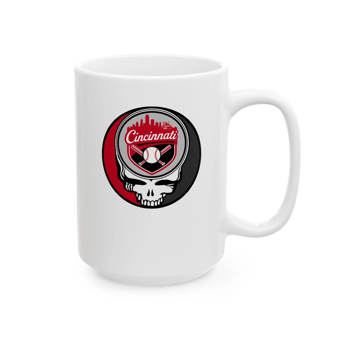 Stealie Ceramic Mug 15oz Baseball Edition Cincinnati Reds MLB