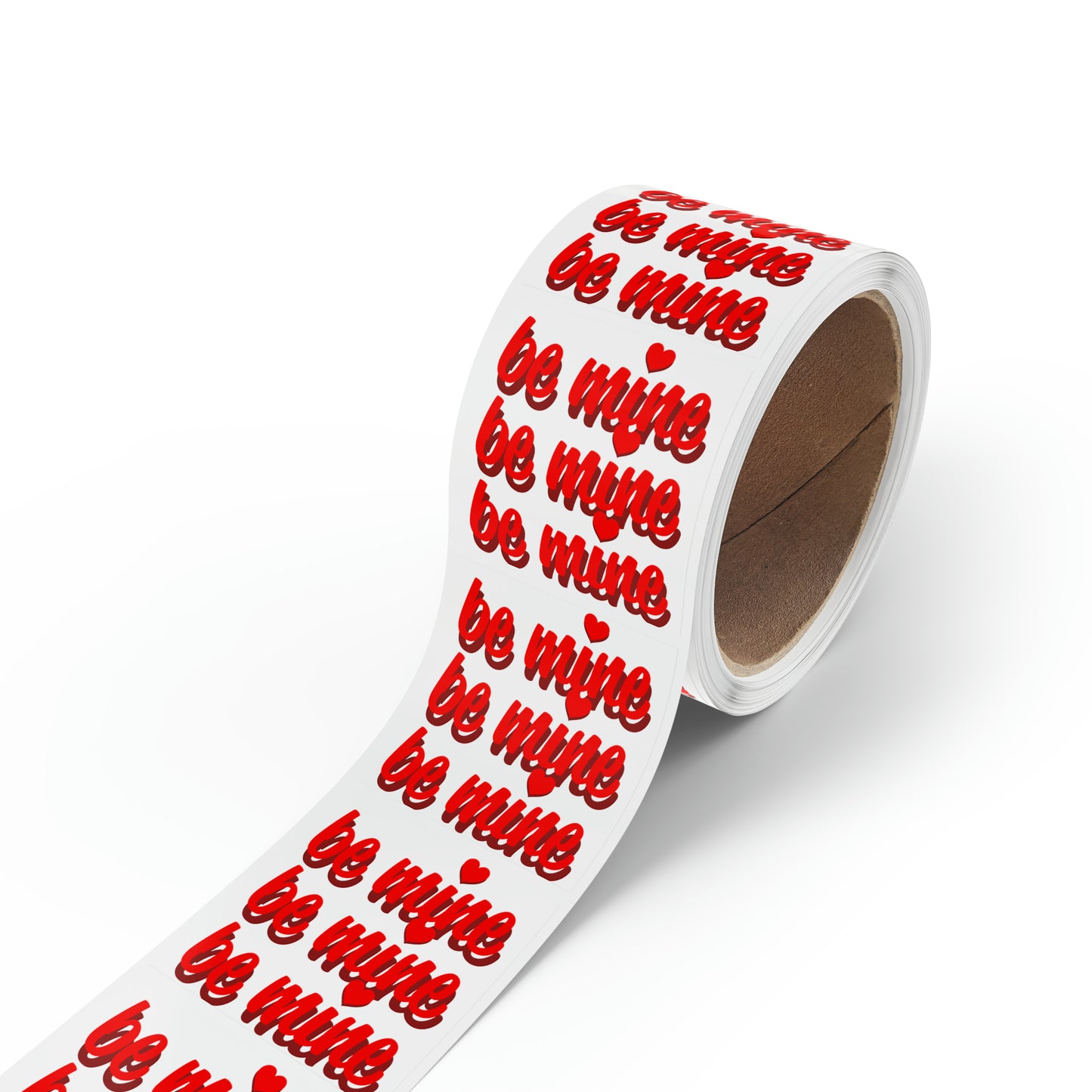Valentine's day Be mine Square Sticker Label Roll