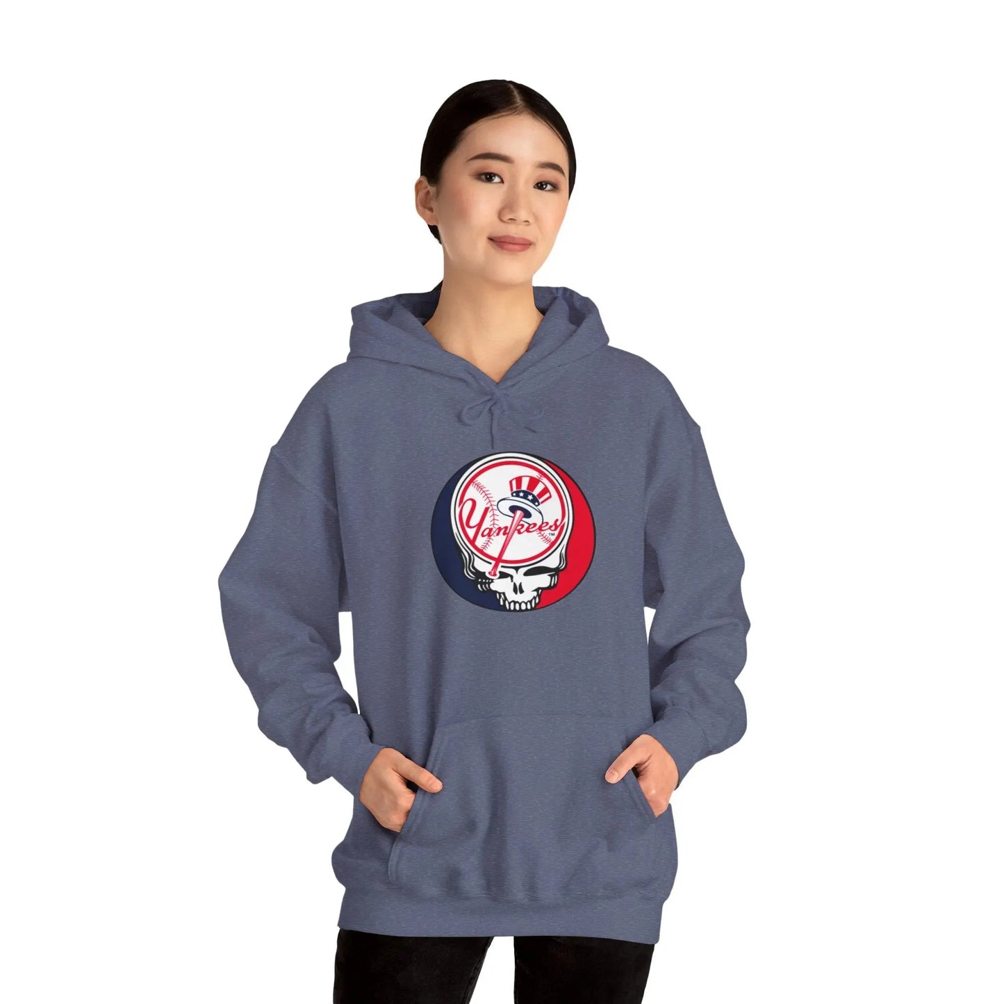 Grateful Dead Unisex Heavy Blend Hoodie MLB The Ballpark Collection New York Baseball Edition