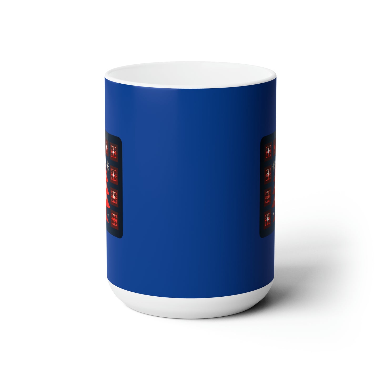 A big Christmas tree decoration, Dark blue Ceramic Mug 15oz
