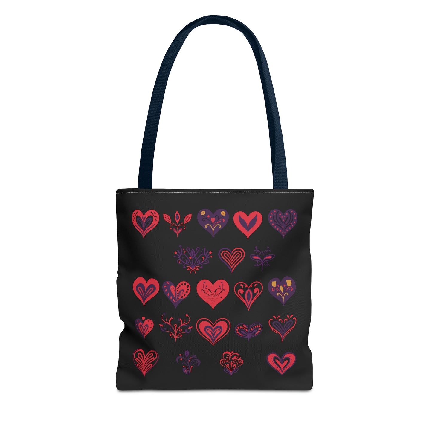 Valentine's black Tote Bag (AOP)