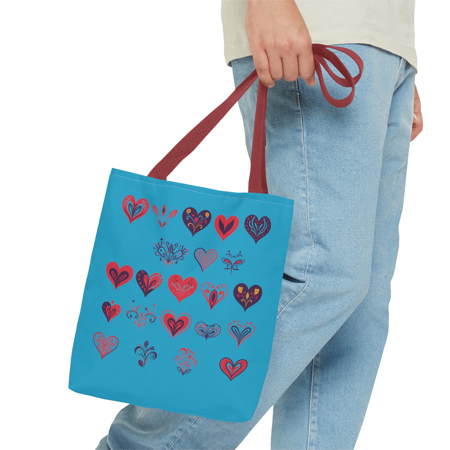 Valentine's Turquoise Tote Bag (AOP)