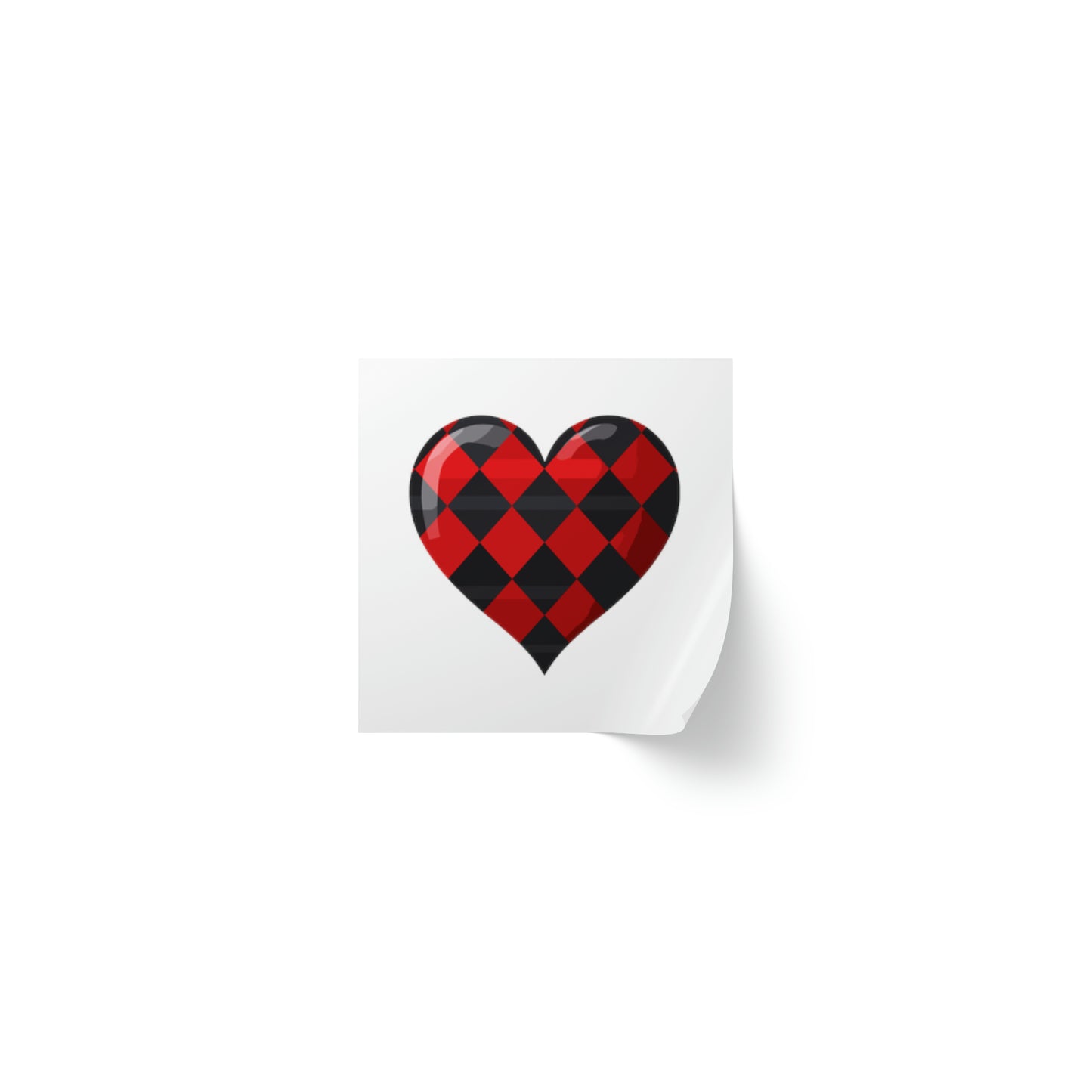 Valentine's heart shape Square Sticker Label Rolls
