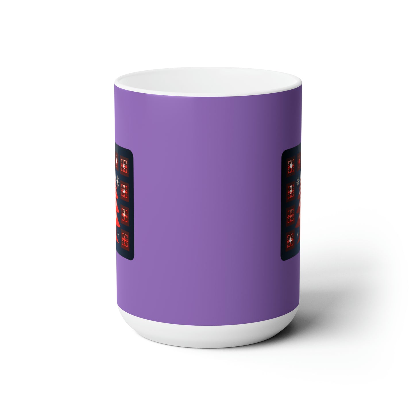 A big Christmas tree decoration, Light purple Ceramic Mug 15oz