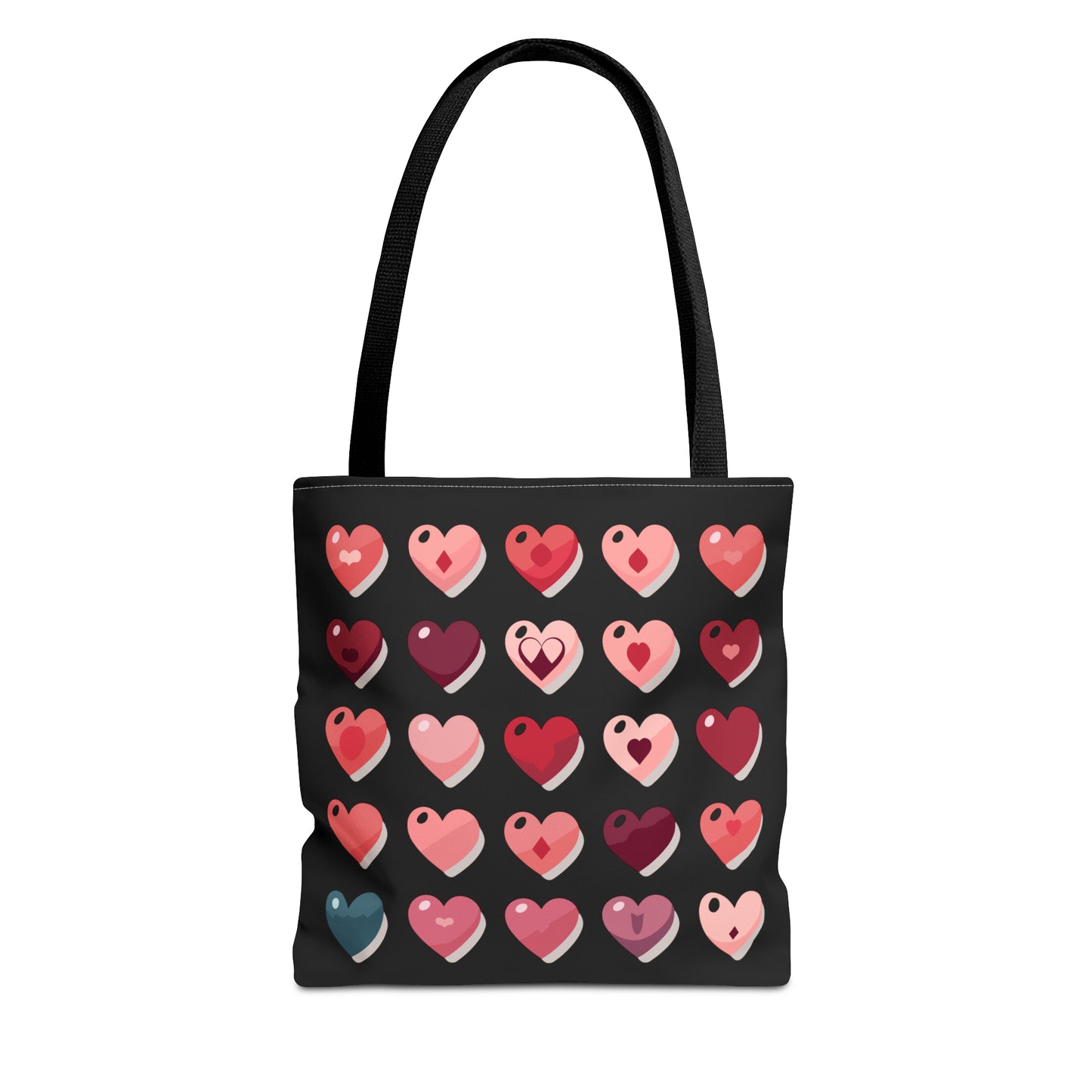 Valentine's black Tote Bag (AOP)