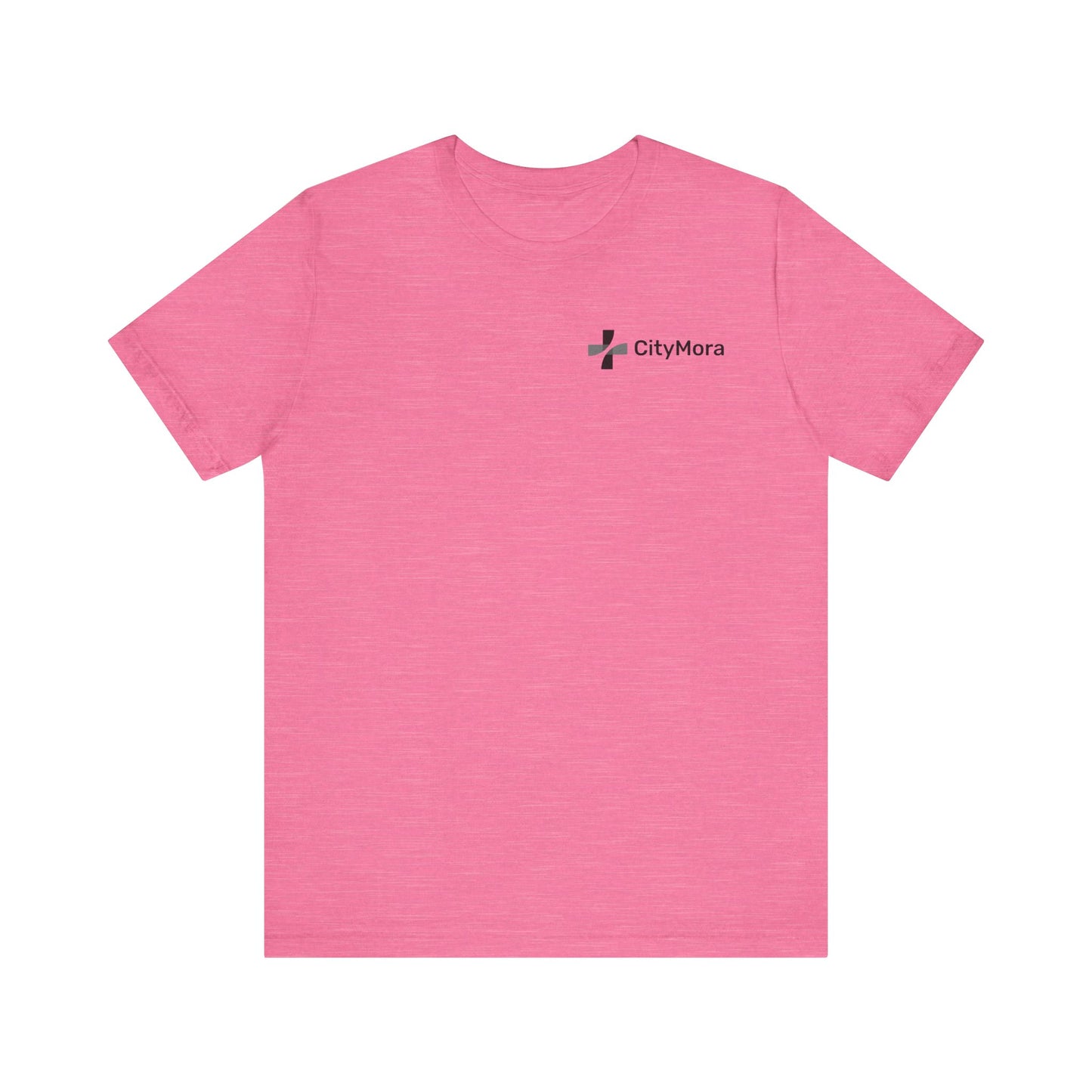Casual Unisex Tee - 'CityMora' Motivational Short Sleeve Shirt - Black